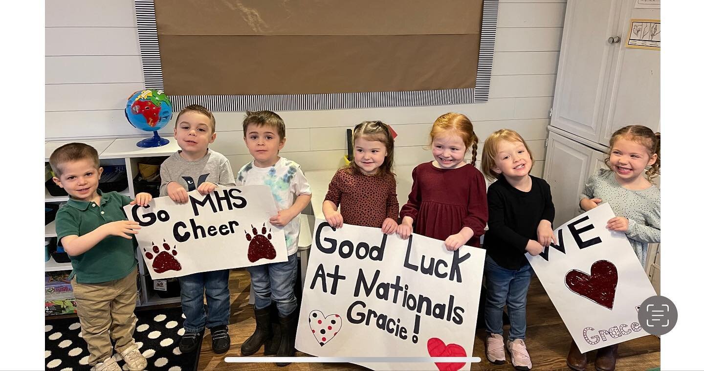 We ❤️ our cheerleader Grace and are so proud! ❤️🤍🖤