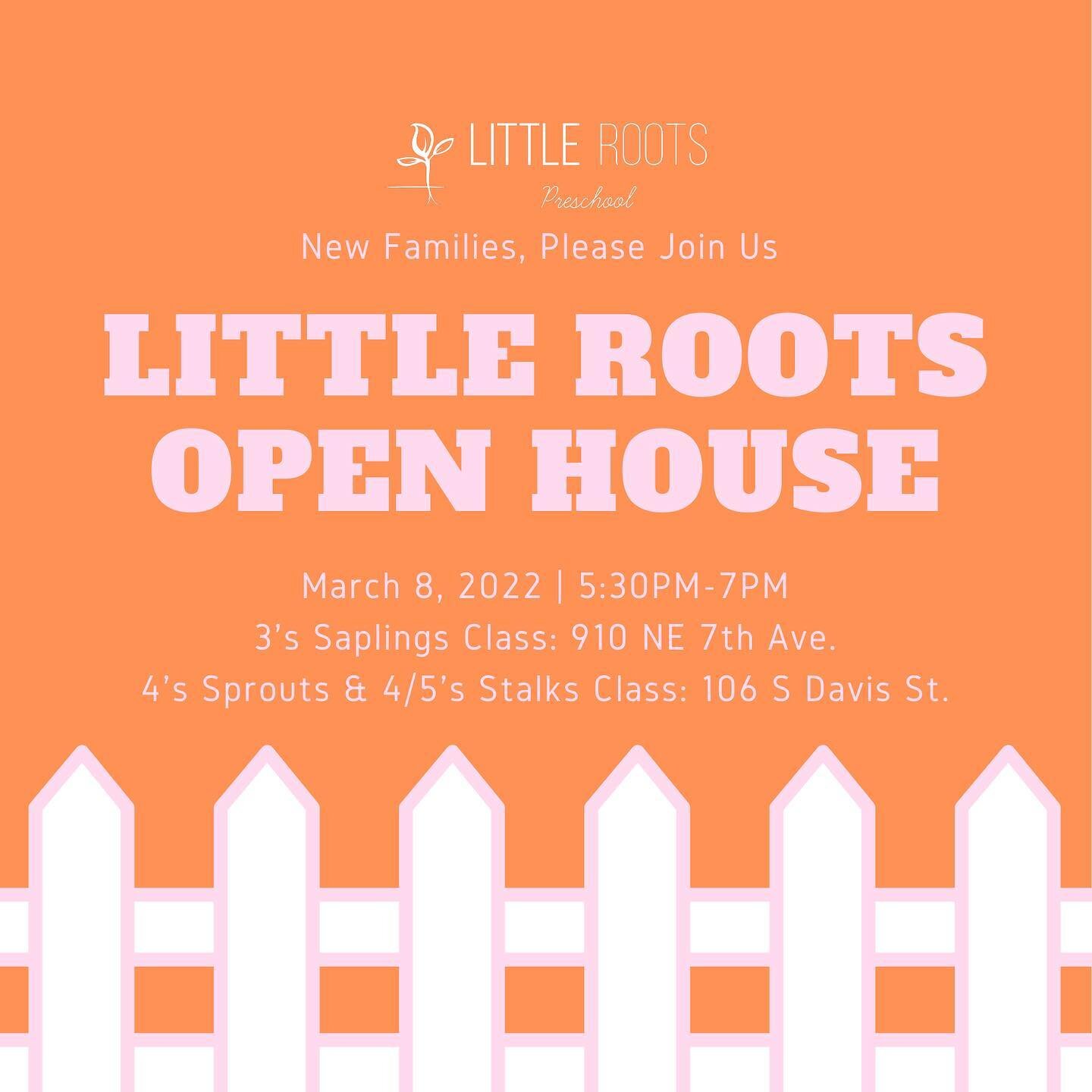 New Little Roots families, please join us for our Open House on Tuesday, March 8th to meet our teachers and see the school! 🏠🍎✏️⁣⁣⁣
⁣⁣⁣
We are looking forward to meeting you all 🤍