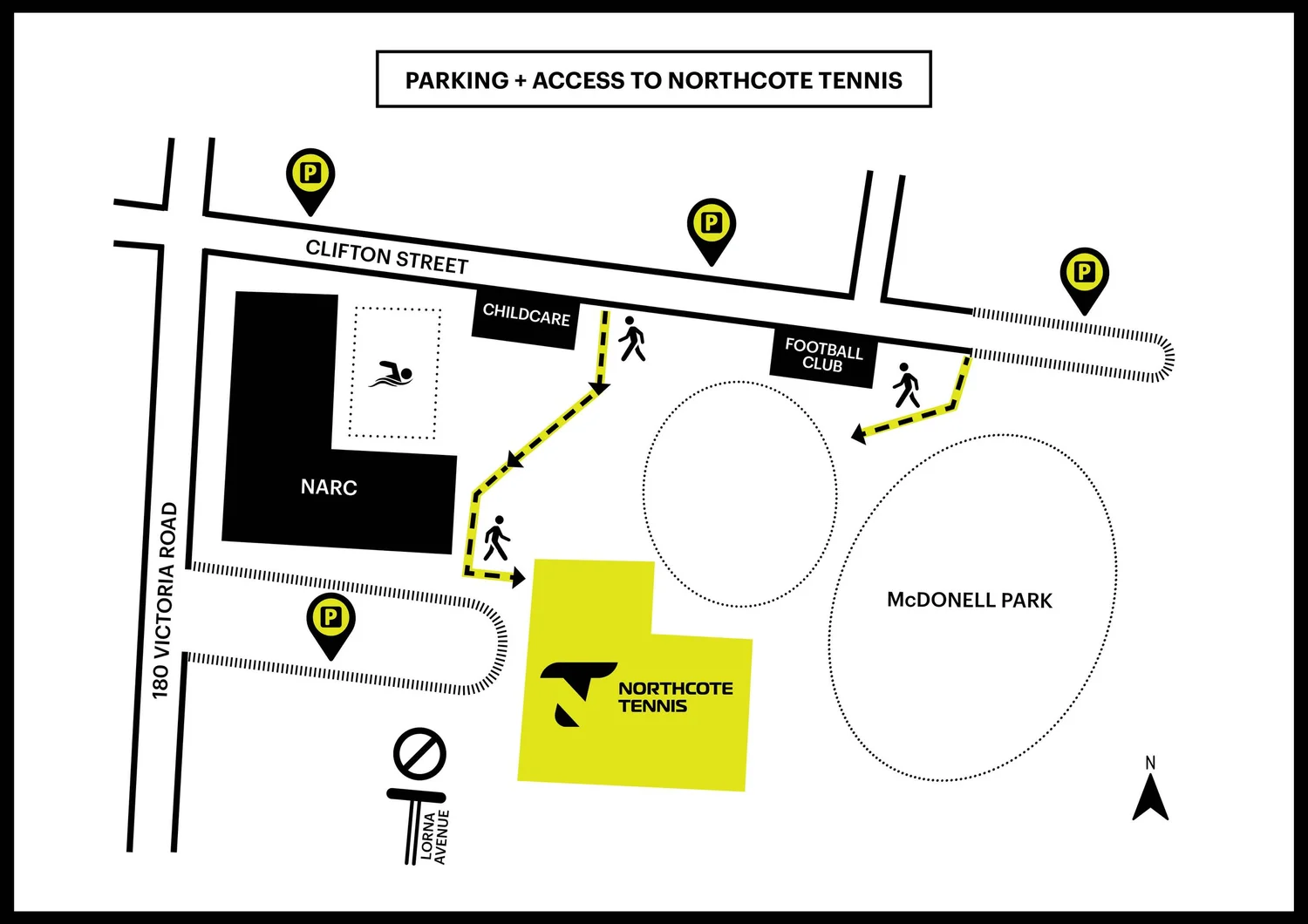Northcote Off Ramp Map CONTACT US! — MELBOURNE TENNIS — NORTHCOTE TENNIS
