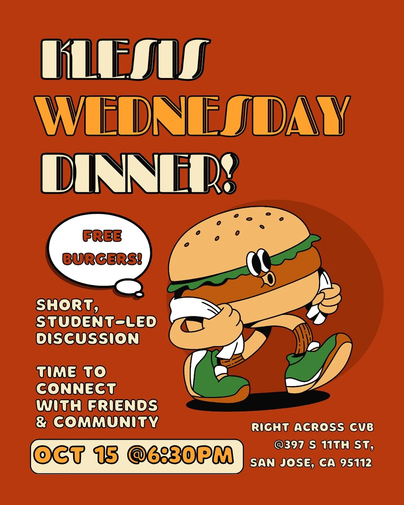 🚨 Presenting&hellip; your new Wednesday plan
KLESIS WEDNESDAYS!

Join us for good dinner, good people, and genuine convos about life &amp; faith &mdash; all student-led and open to everyone 🍔🎶 It&rsquo;s a midweek space to recharge, meet people, a