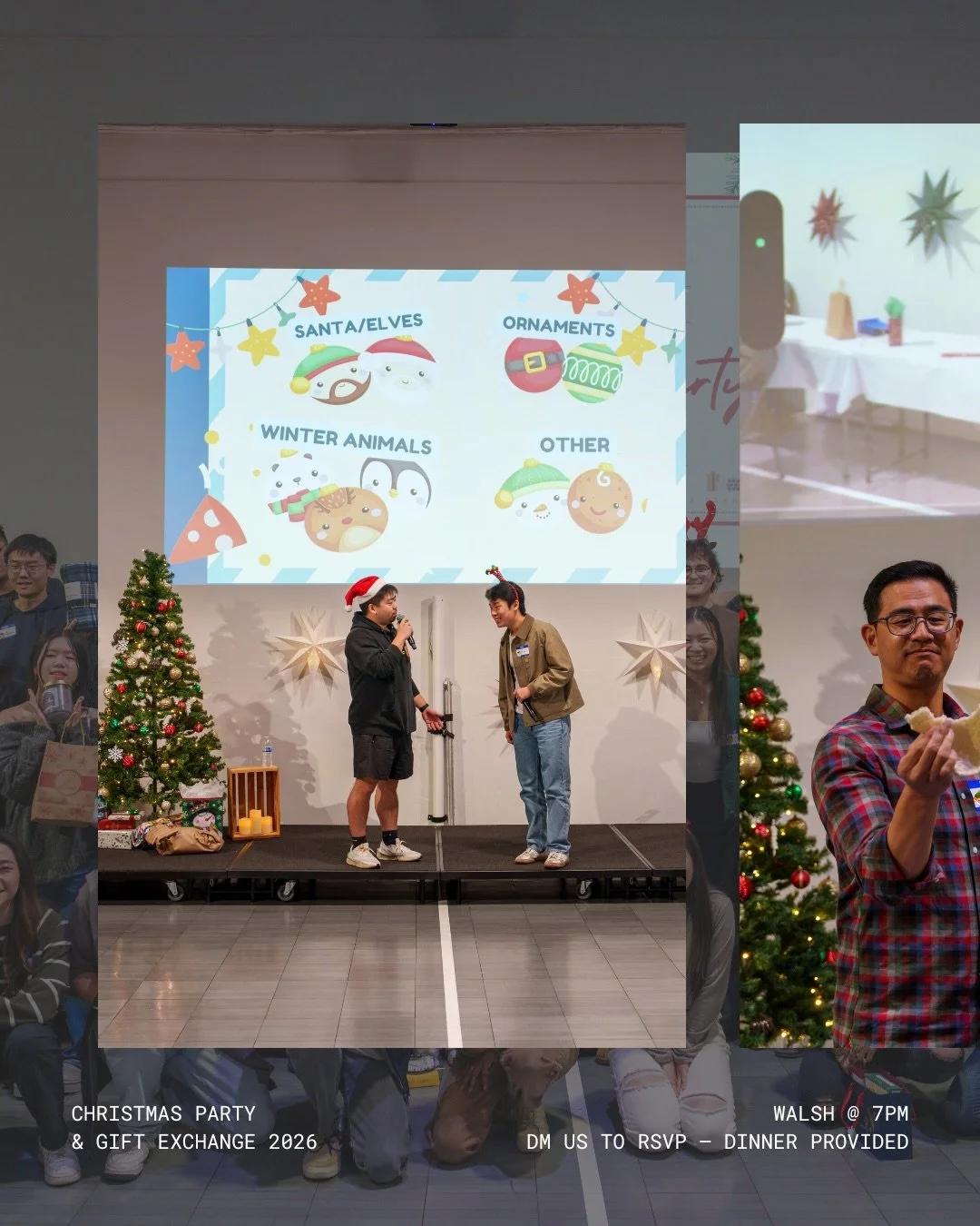 Hey Spartans!! Join us TOMORROW (12/5) for our annual Christmas party &amp; gift exchange! There will be laughter, fun games, and good company!

🚨Please DM us to RSVP &mdash; rides @ 6:30PM &amp; dinner will be provided!
🎁 Bring a wrapped $10 gift 