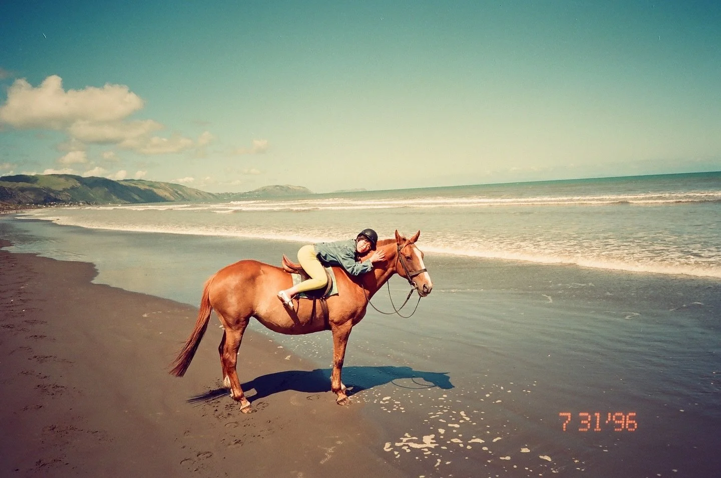 I found some negatives while packing our house and turns out this was from when mum came to nz for the second time and went horseriding with a boyfriend. thank you to @nickalexanderwhite @five3o for scanning these for me, was super special to show he