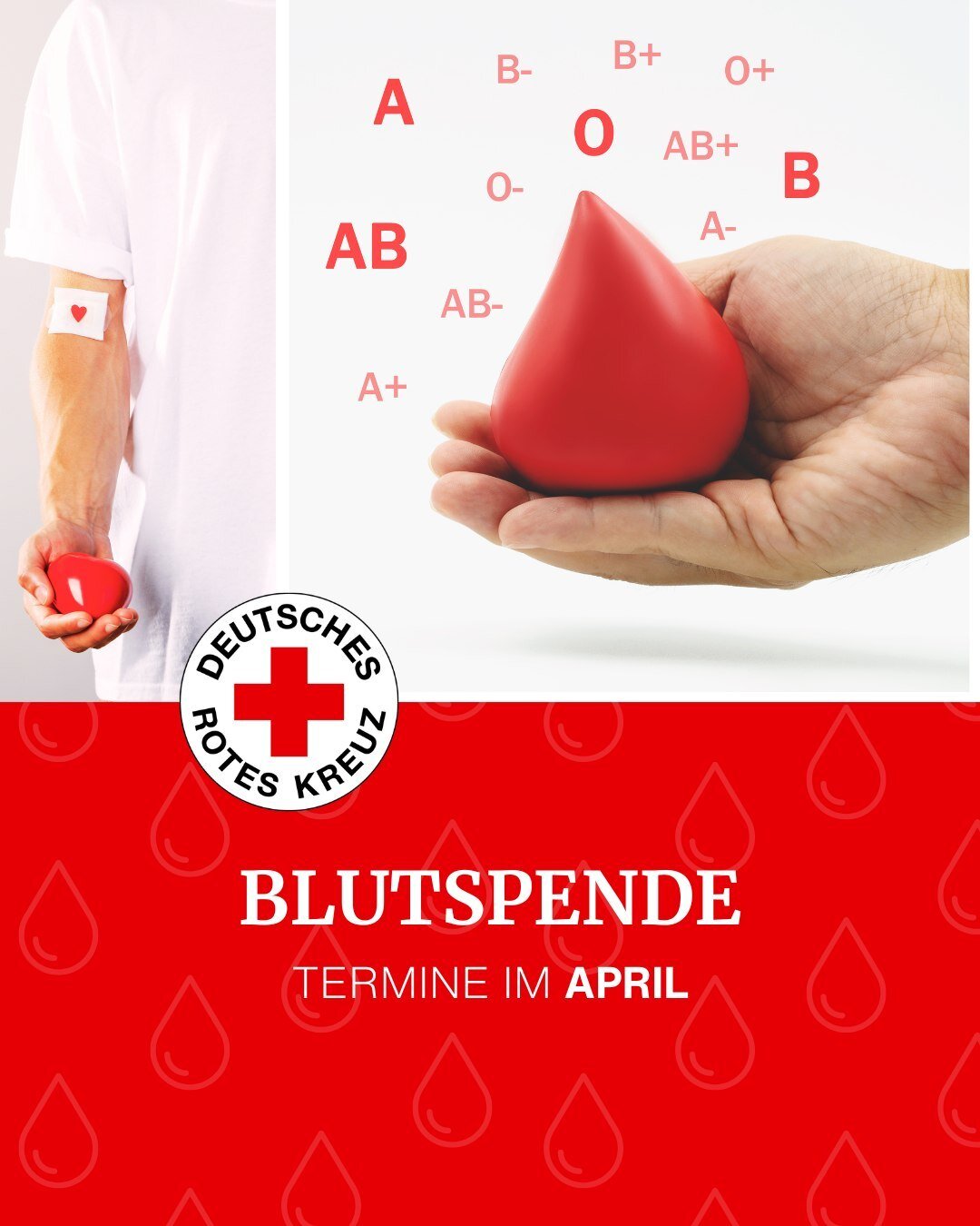 Komm zu unseren Blutspendeterminen im Januar und werde zum Lebensretter! 💪💉
📅 Hier sind die Termine:

04.04.2024, 13:30-17:30 Uhr
📍Am Glaskubus Mobil
🏢Holzgraben
🌆52062 Aachen 

10.04.2024, 16:00-19:00 Uhr
📍Nell-Breuning-Haus (NBH)
🏢Wiesenstr