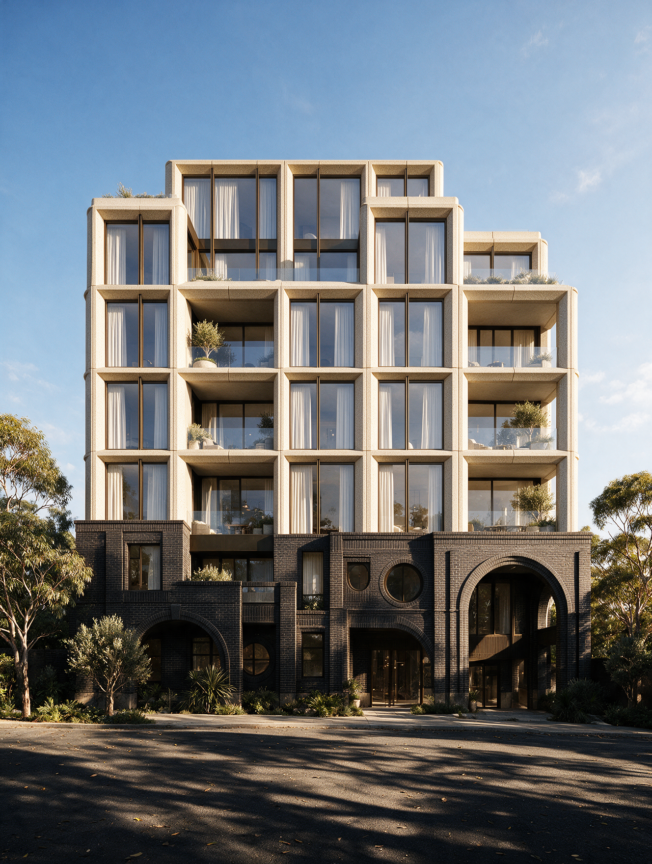 Photorealistic 3D architectural rendering of South Yarra House, a luxury contemporary residence in South Yarra, Melbourne.