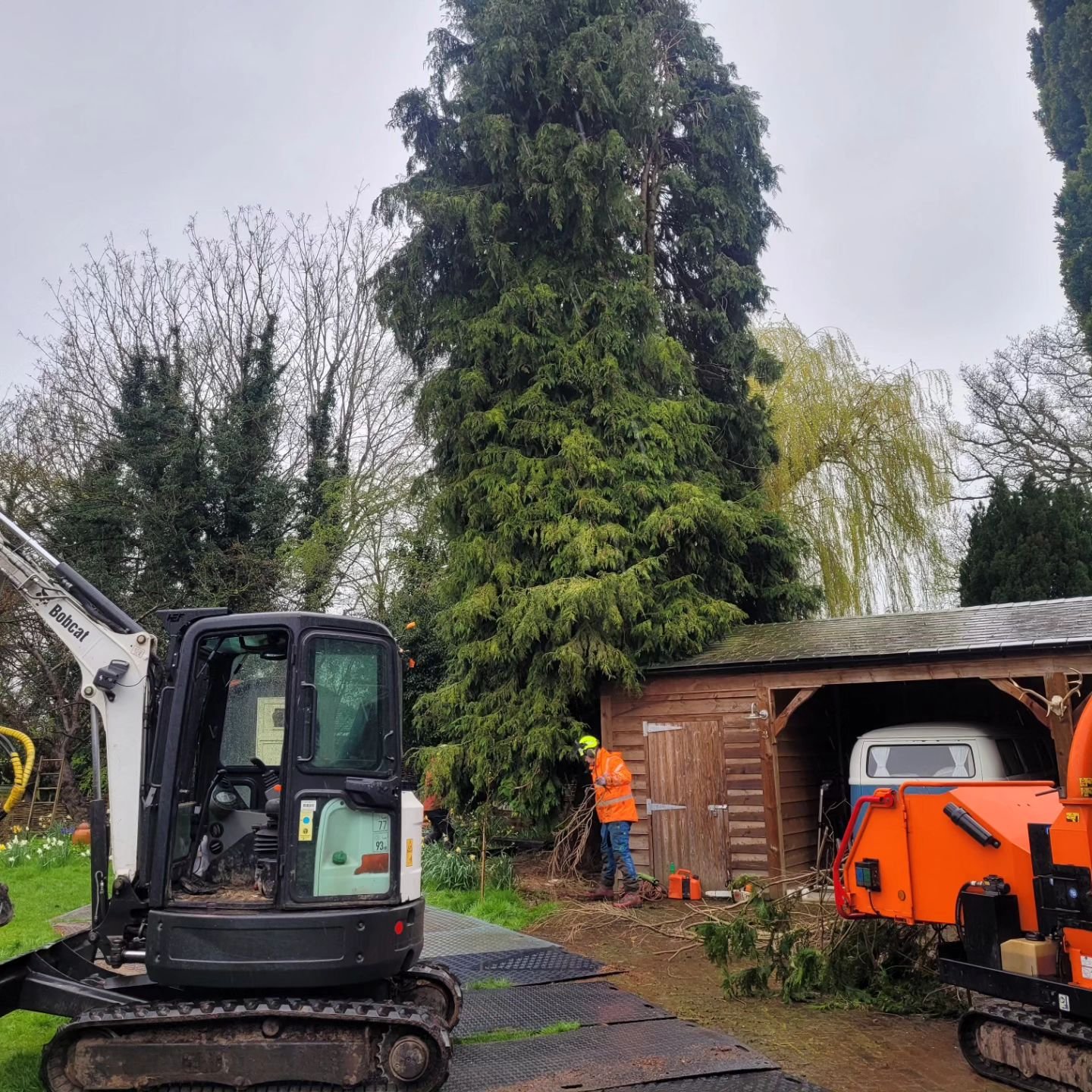 A job from last month, removing this conifer for a client. A very efficient day with the right kit. Ground protection mats have proven invaluable this winter!
.
.
.
#tree #treesurgeon #local #westfelton #oswestry #shropshire #arborist #garden #ground