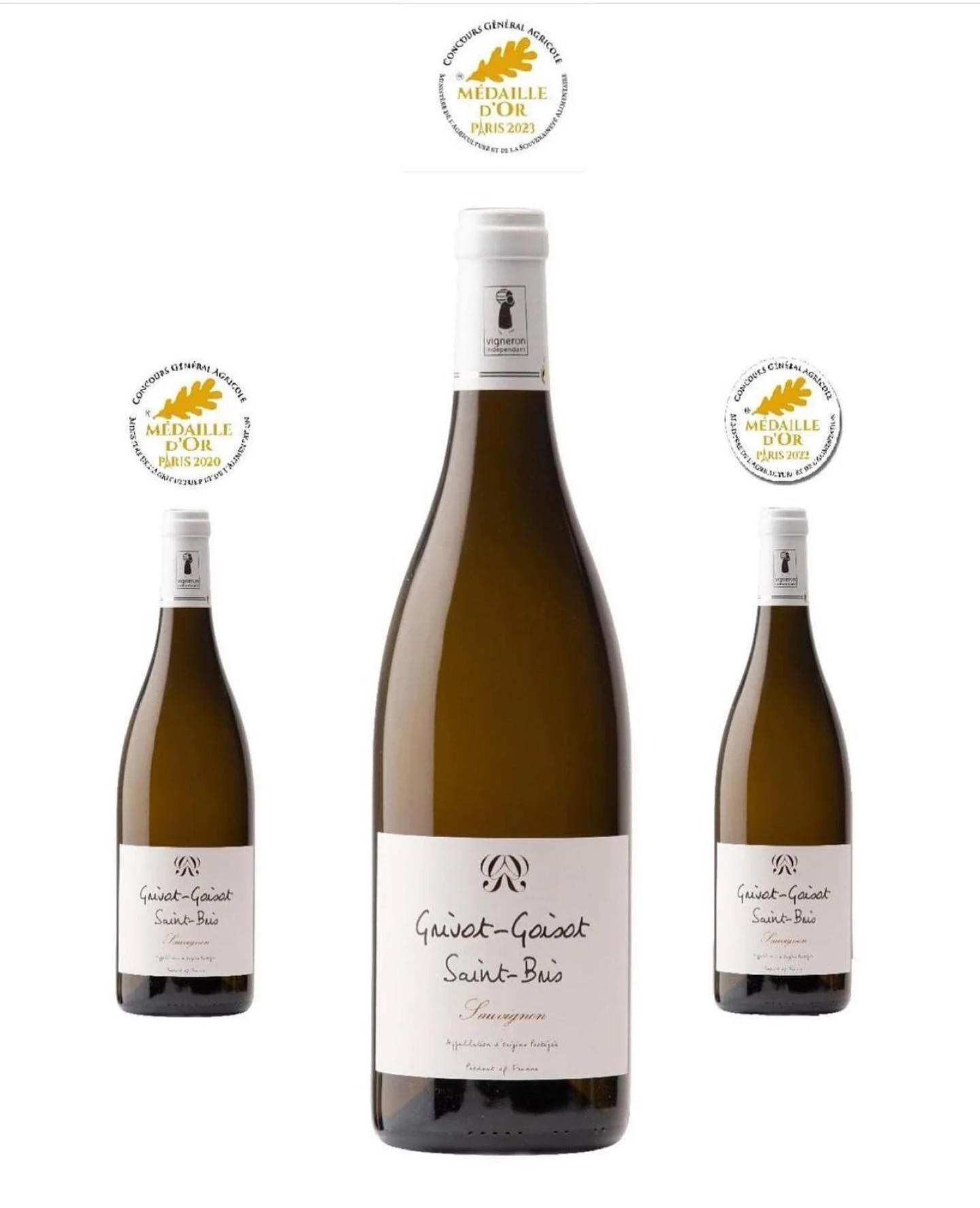 Proud of the team at @domaine_grivot_goisot. For the third year in a row their Saint-Bris has won GOLD at the Concours General Agricole. Buy it online at our website www.ourfrenchdrop.com

#domainegrivotgoisot 
#ourfrenchdrop
#goldmedal
#burgundy 
#f