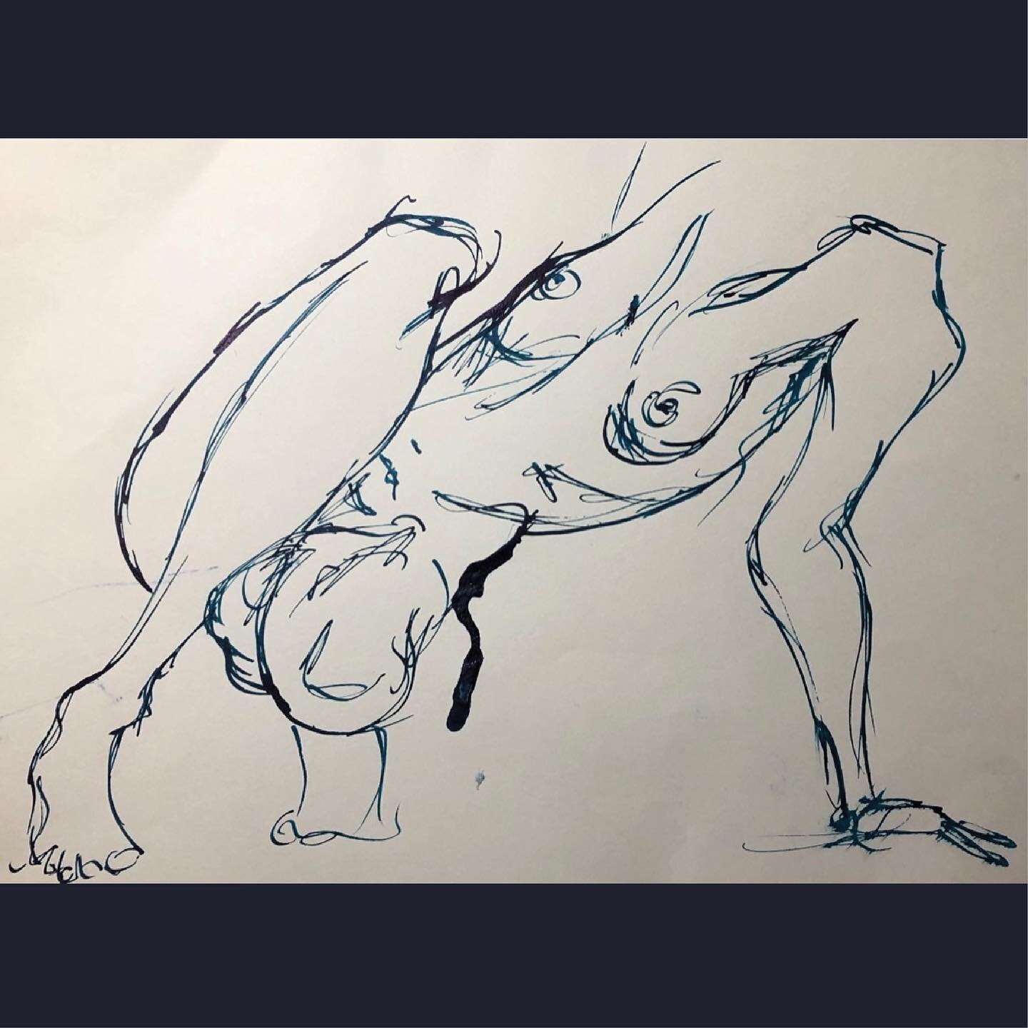 Some 5 minute poses from a stunning and dynamic session with @adriandutton_life_drawing and @priberry. 

ink and soft pastel on A4 

#lifedrawing #drawingfromlife #femalenude #fiveminutedrawing  #dynamicposes