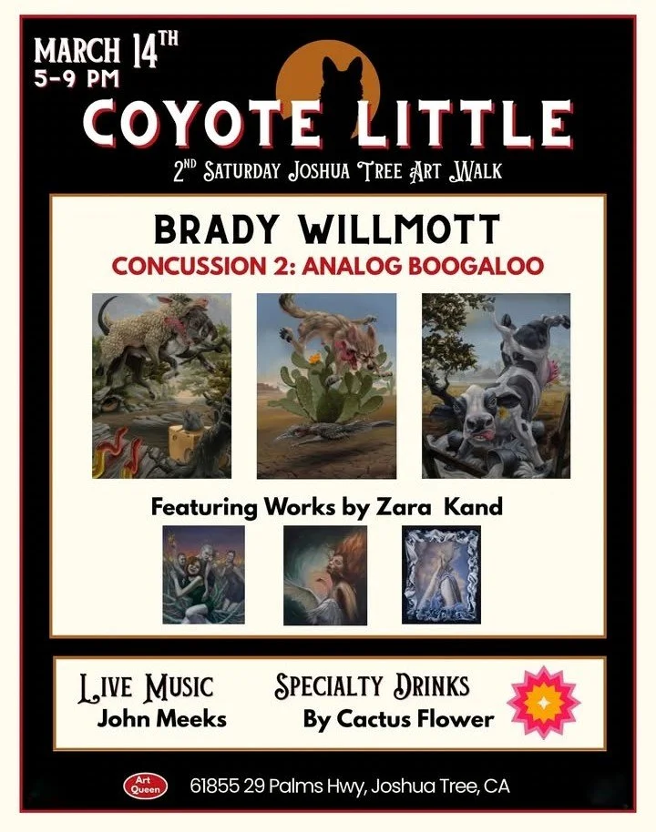 Mini solo show alongside Brady Willmott solo show at Coyote Little Gallery, from March 14- April 5th