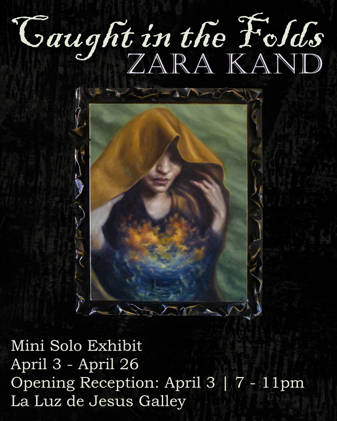 Solo show at La Luz de Jesus Gallery, “Caught in the Folds”