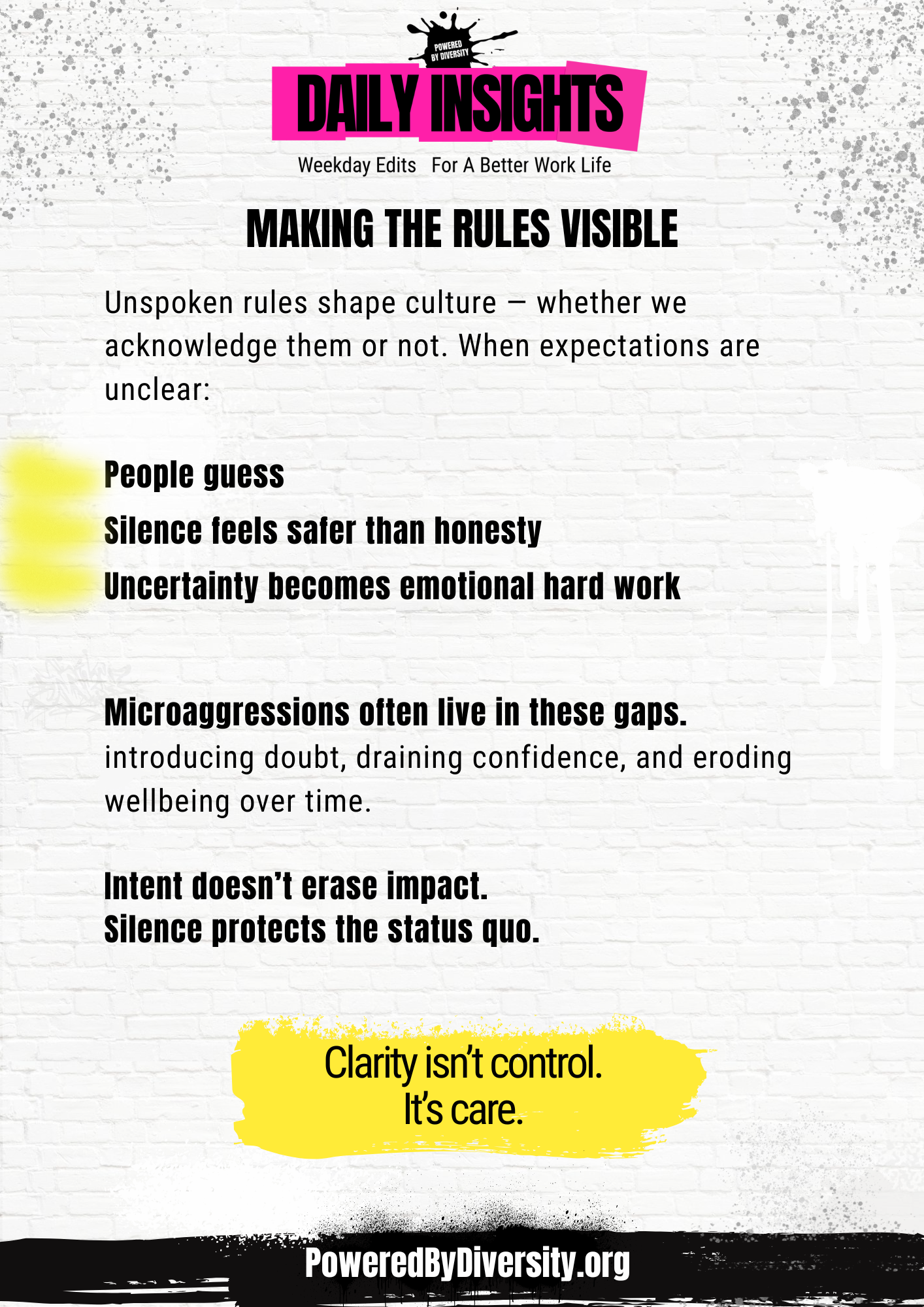 When the rules are invisible, uncertainty fills the gap.