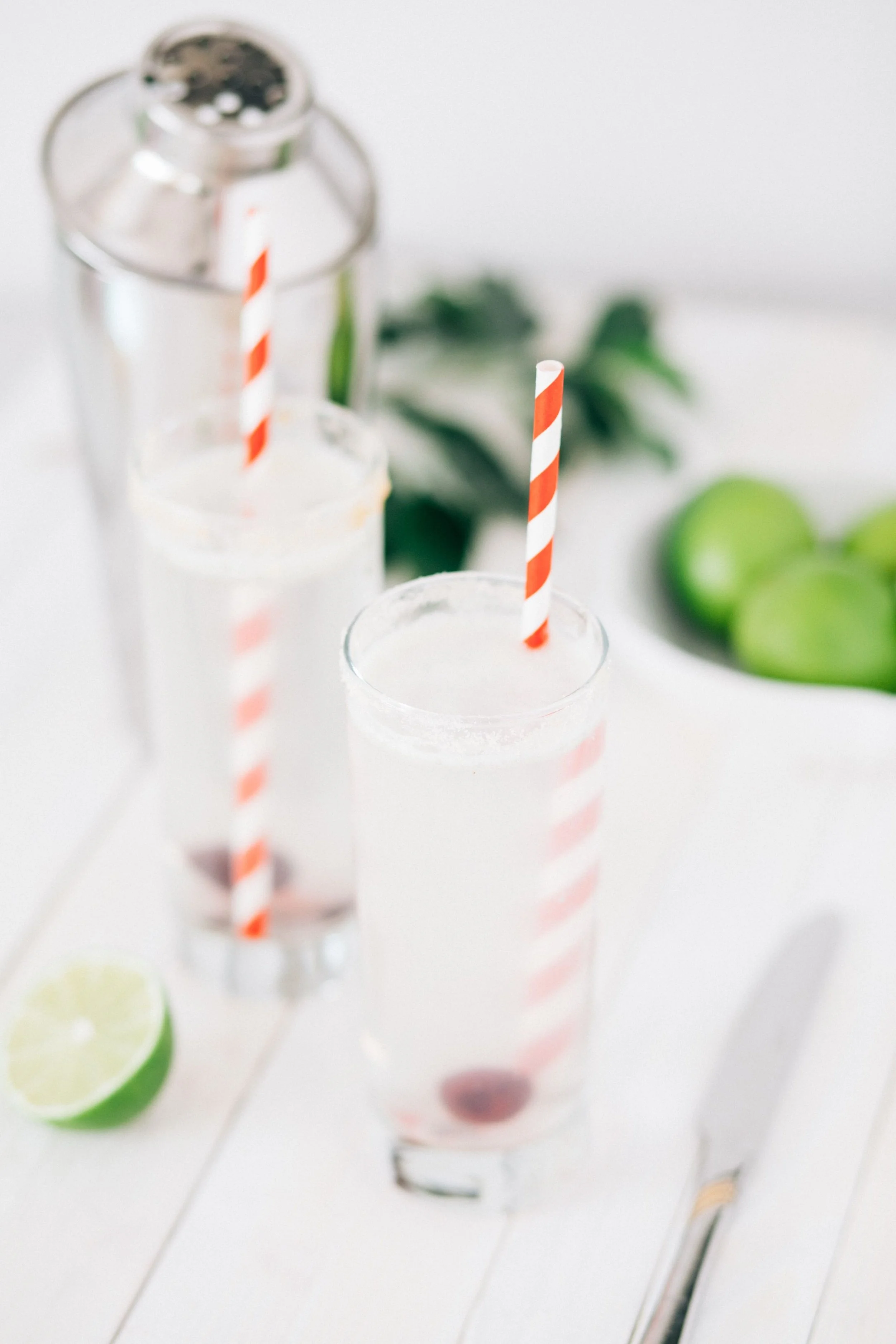 Paper Straw Red and white