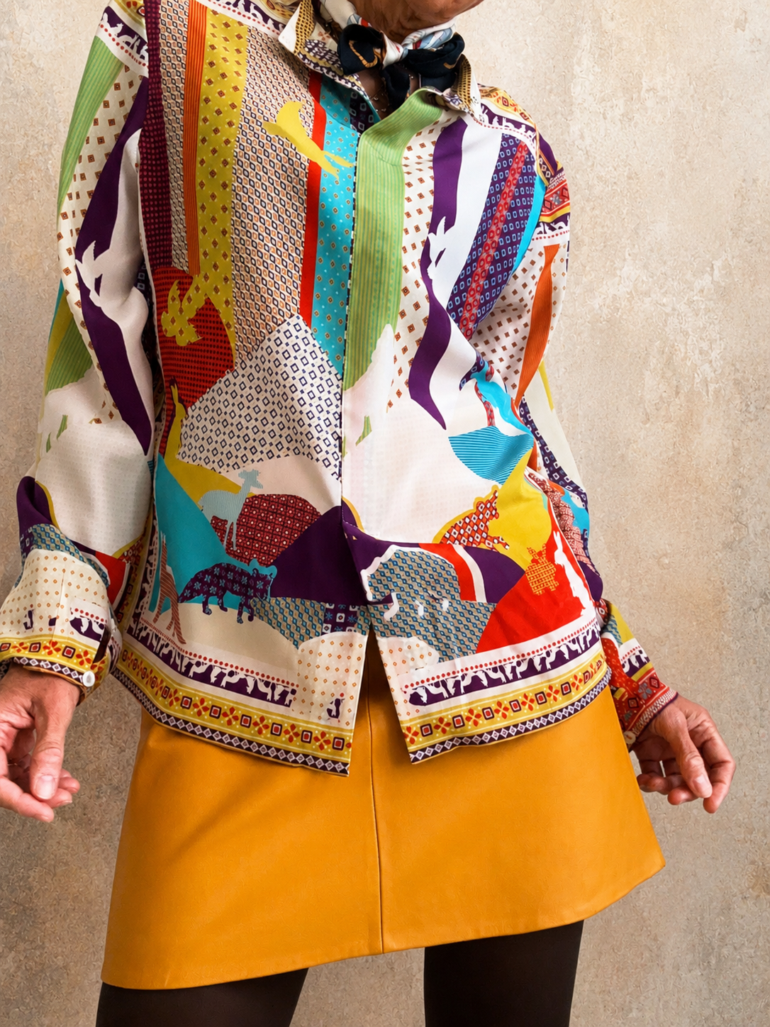 Print Seidenbluse Model_2