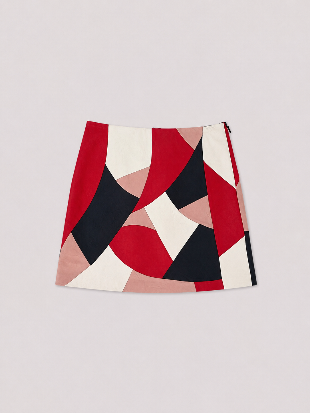Lederrock_dunkel blau,rot,beige_front