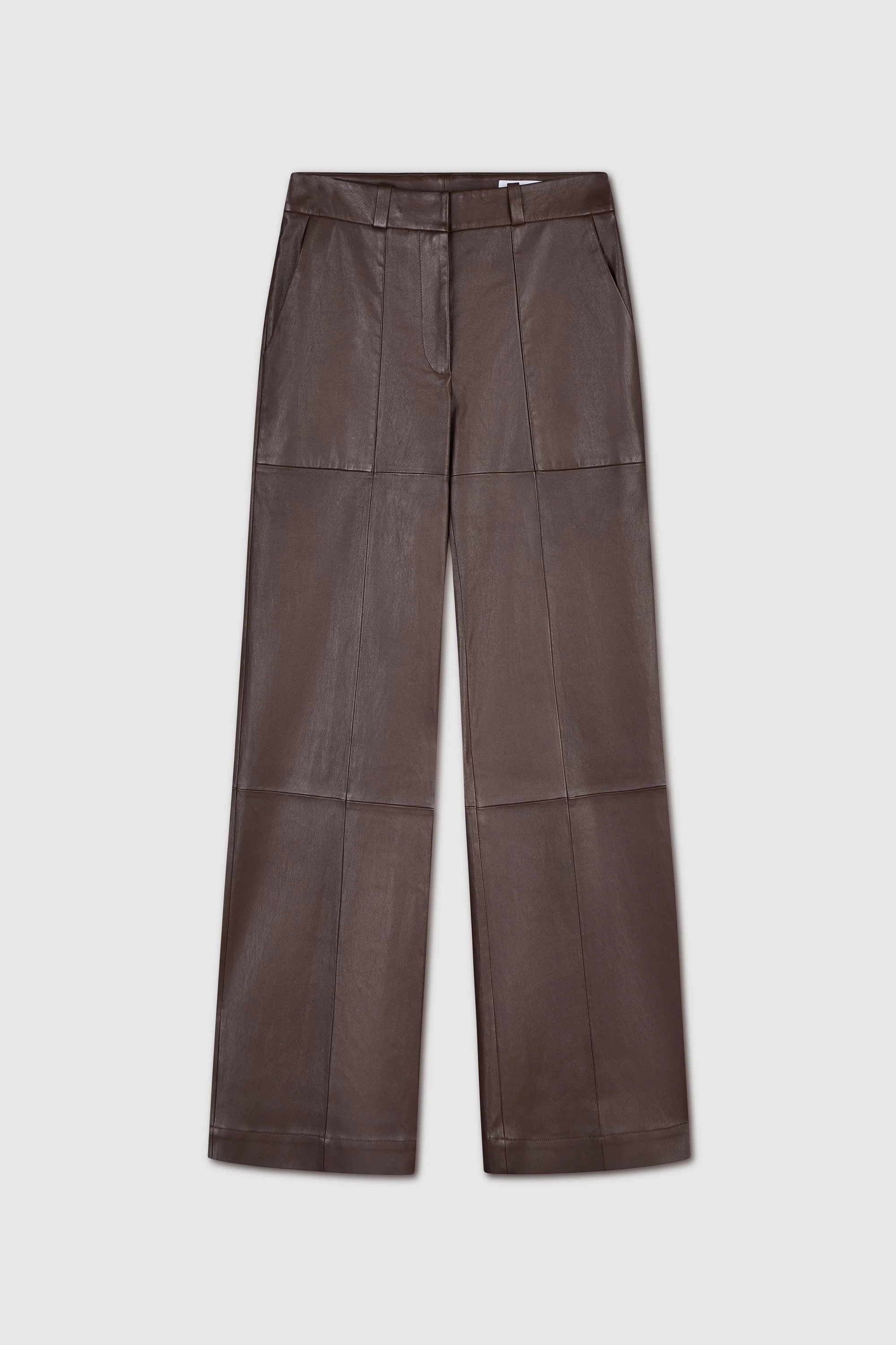 Mincing Lederhose mit Teilungsnähten im High-Waist Schnitt