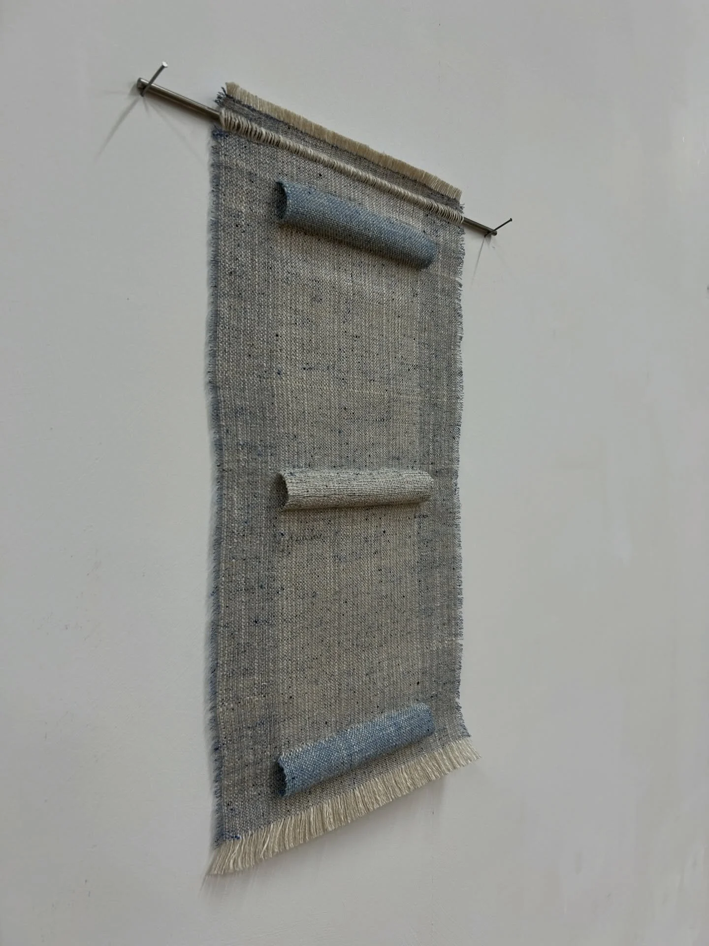 Ode III, 2025
Hand dyed cotton, viscose, linen, wool &amp; stainless steel