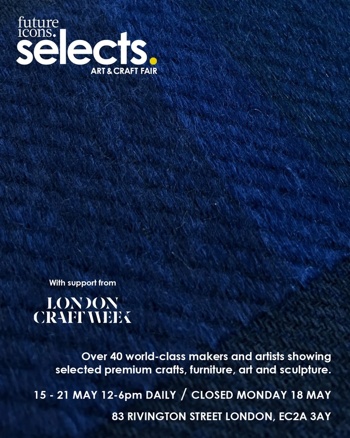 Very excited to be exhibiting at this year&rsquo;s @futureiconsselects 

Taking place during London Craft Week, the exhibition will showcase the work of over 40 craft artisans across a wide range of disciplines. I&rsquo;ll be presenting a few of my l