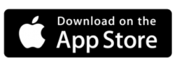 Apple logo with 'Download on the App Store' text on black background.