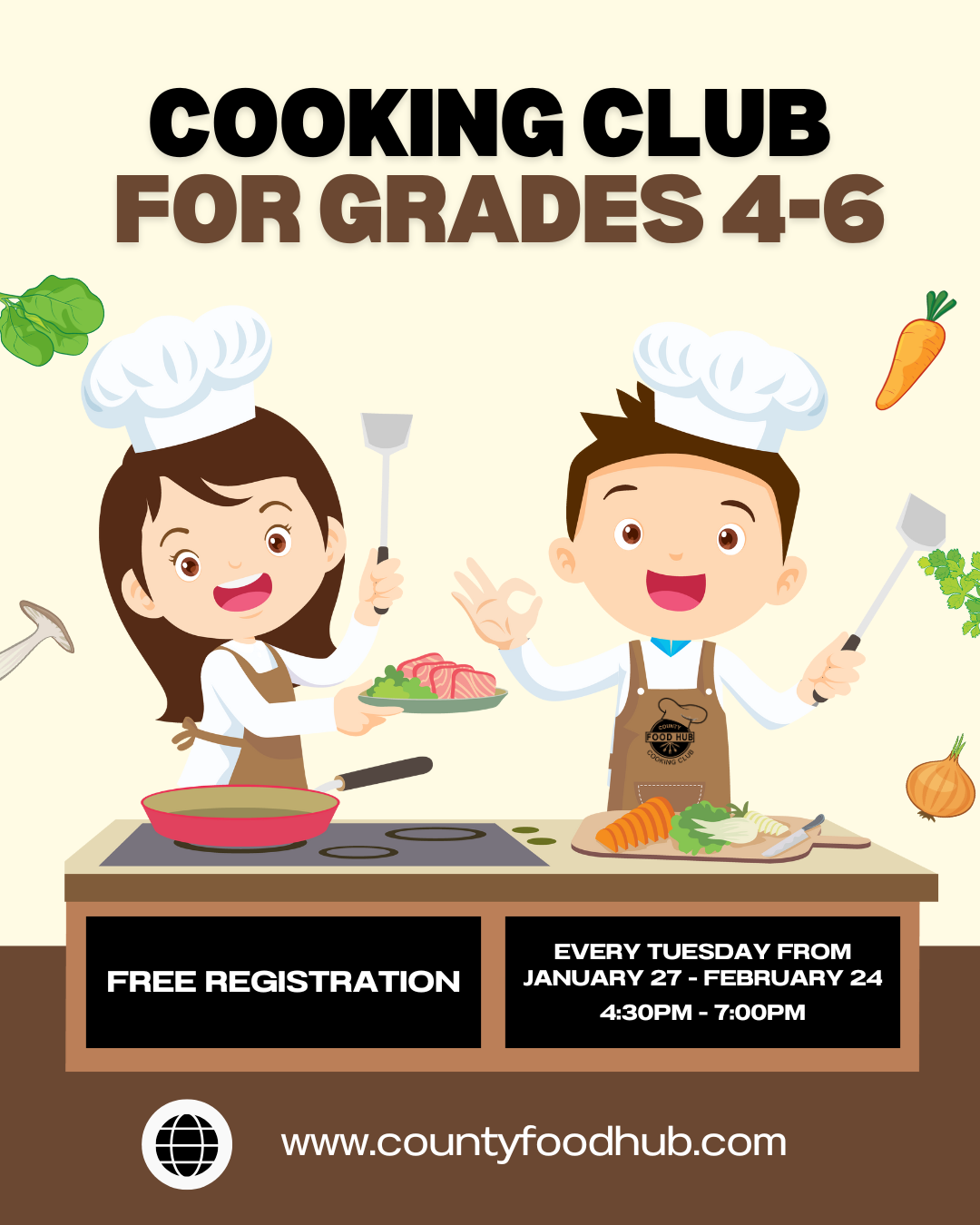Cooking Club - Grades 4 to 6 - January/February - Tuesdays