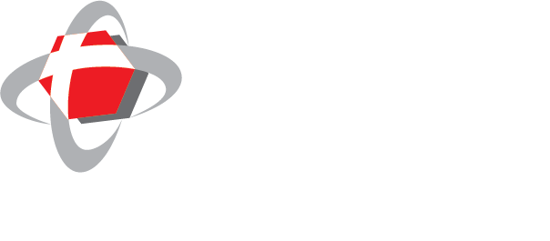 Telkomsel logo with red, white, and gray design and text that reads 'by Telkom Indonesia'