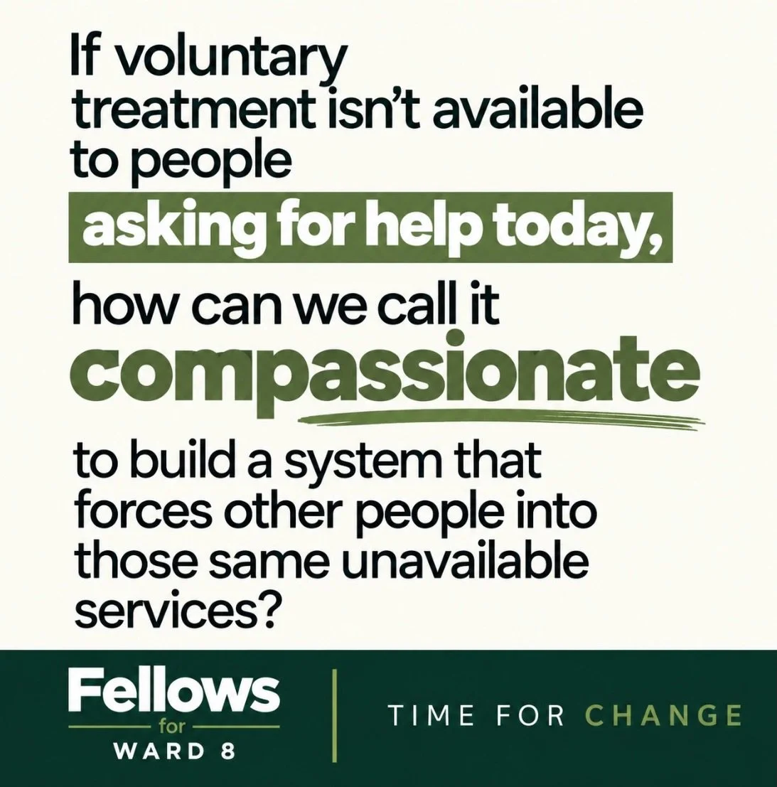 We need to have an honest conversation about involuntary addiction treatment.

Right now, there are people in our community who are ASKING for treatment &mdash; and waiting to get it. This is a fact and something we see in the system everyday. 

HART