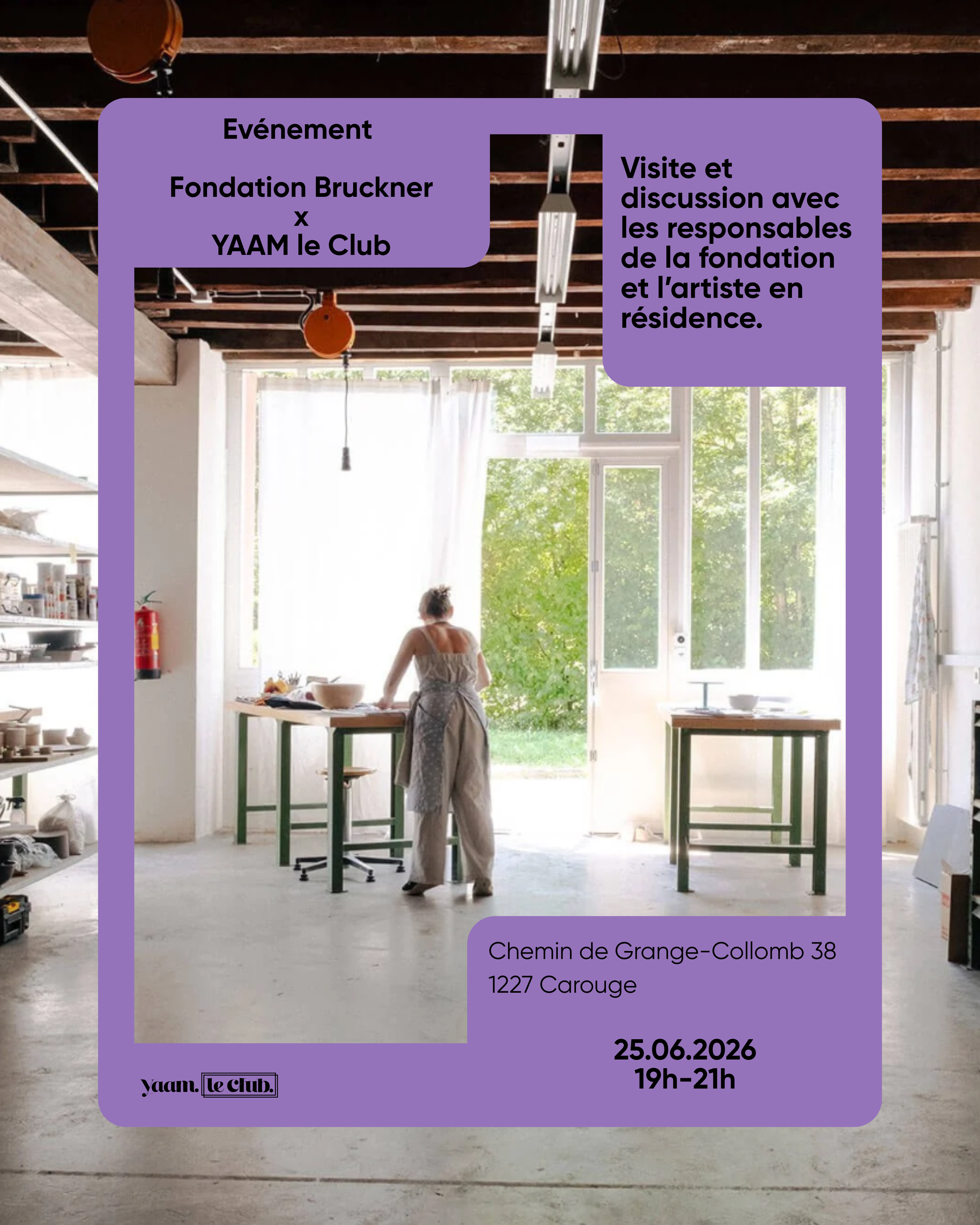 YAAM Genève | Visite Fondation Bruckner - Centre céramique, institution dédiée à la promotion de la céramique contemporaine.