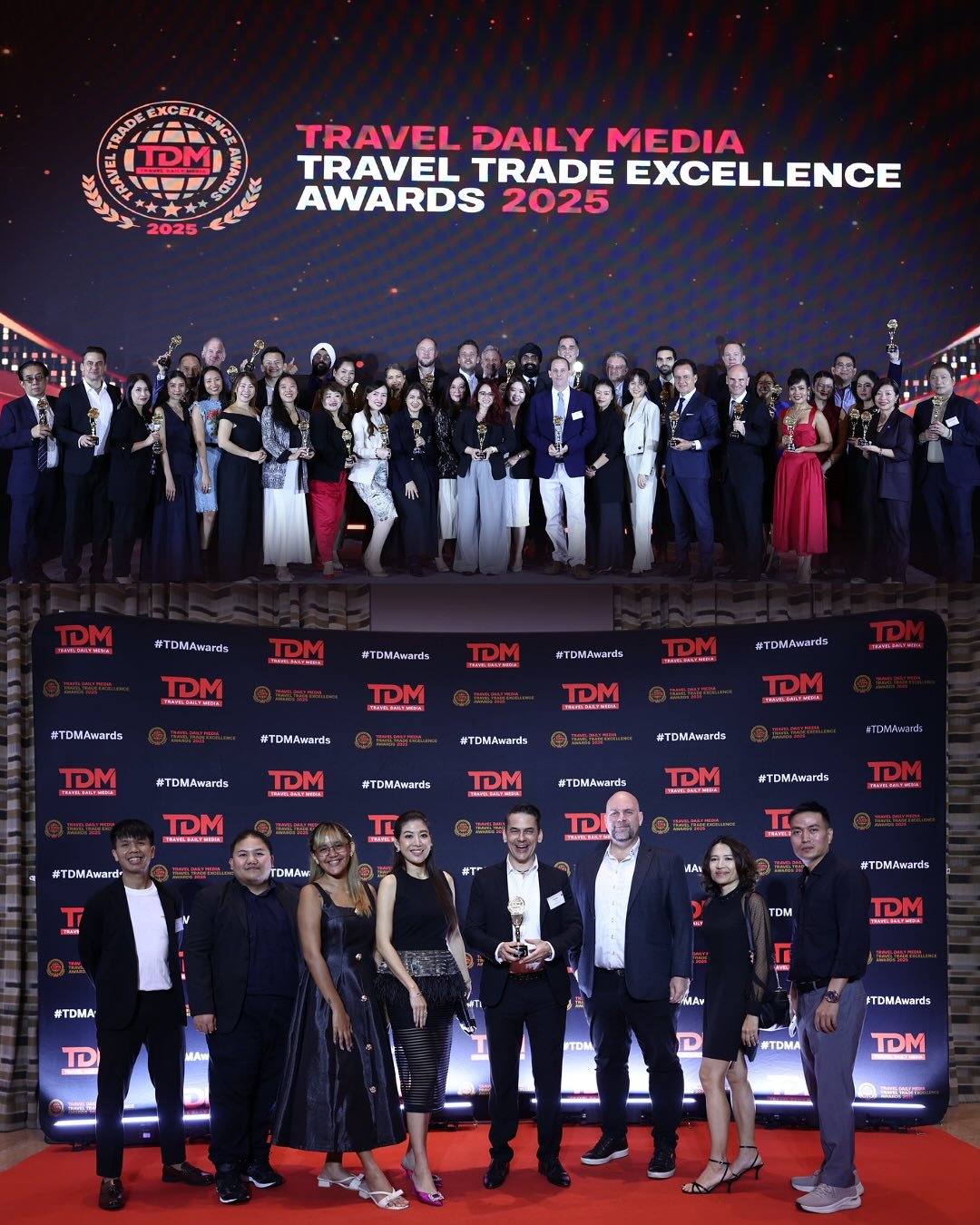 Well done team @smilingalbino for nabbing the Specialty Travel Company of the year at #tdmawards by @traveldailyhq in Bangkok last night. It&rsquo;s an honour to be recognized and in the company of great companies. 🙏 🎉 🥂