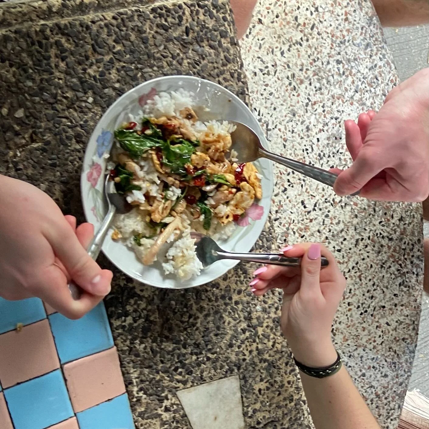 Sharing a spontaneous guest food moment in a tiny village, beside a canal, behind a temple, across from a school. The perfect Bangkok slice. 
We explored the City of Angels for 8 hrs and saw 4 tourists! Yes, it IS possible to experience real Bangkok 