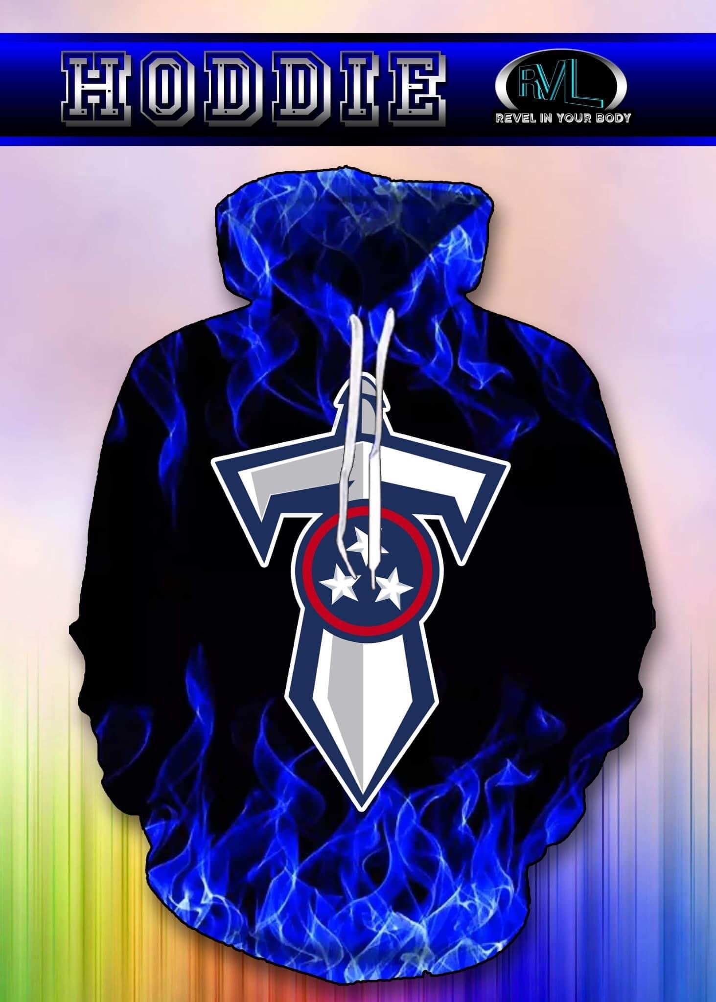Sword Flame Tennessee Titans Hoodie
