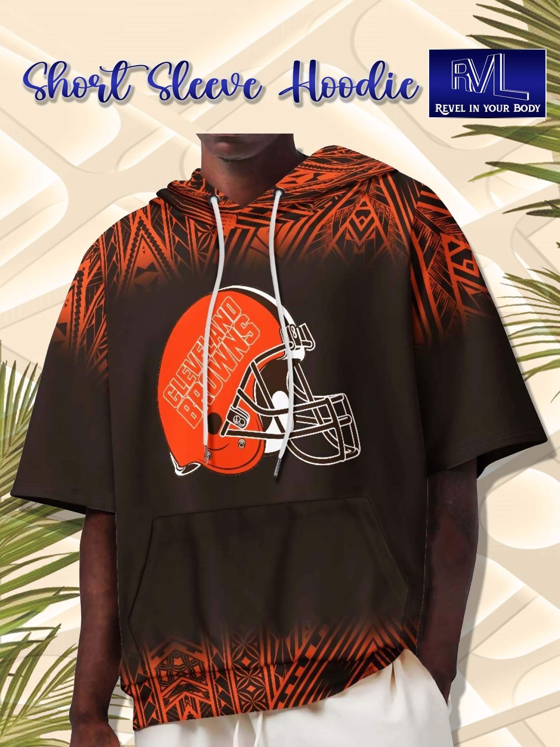 Short Sleeve Hoodie Cleveland Browns