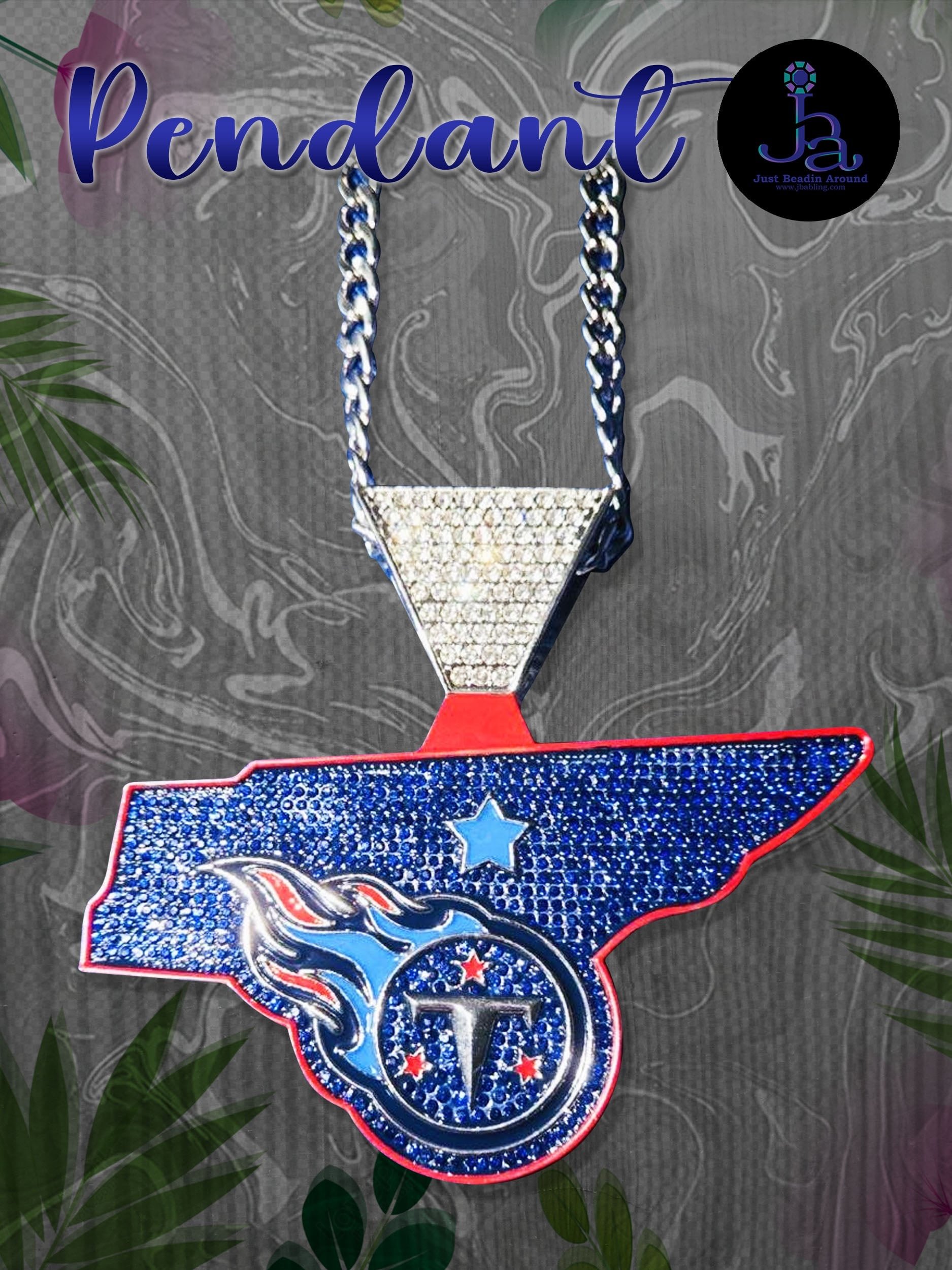 Crystal State Tennessee Titans Pendant