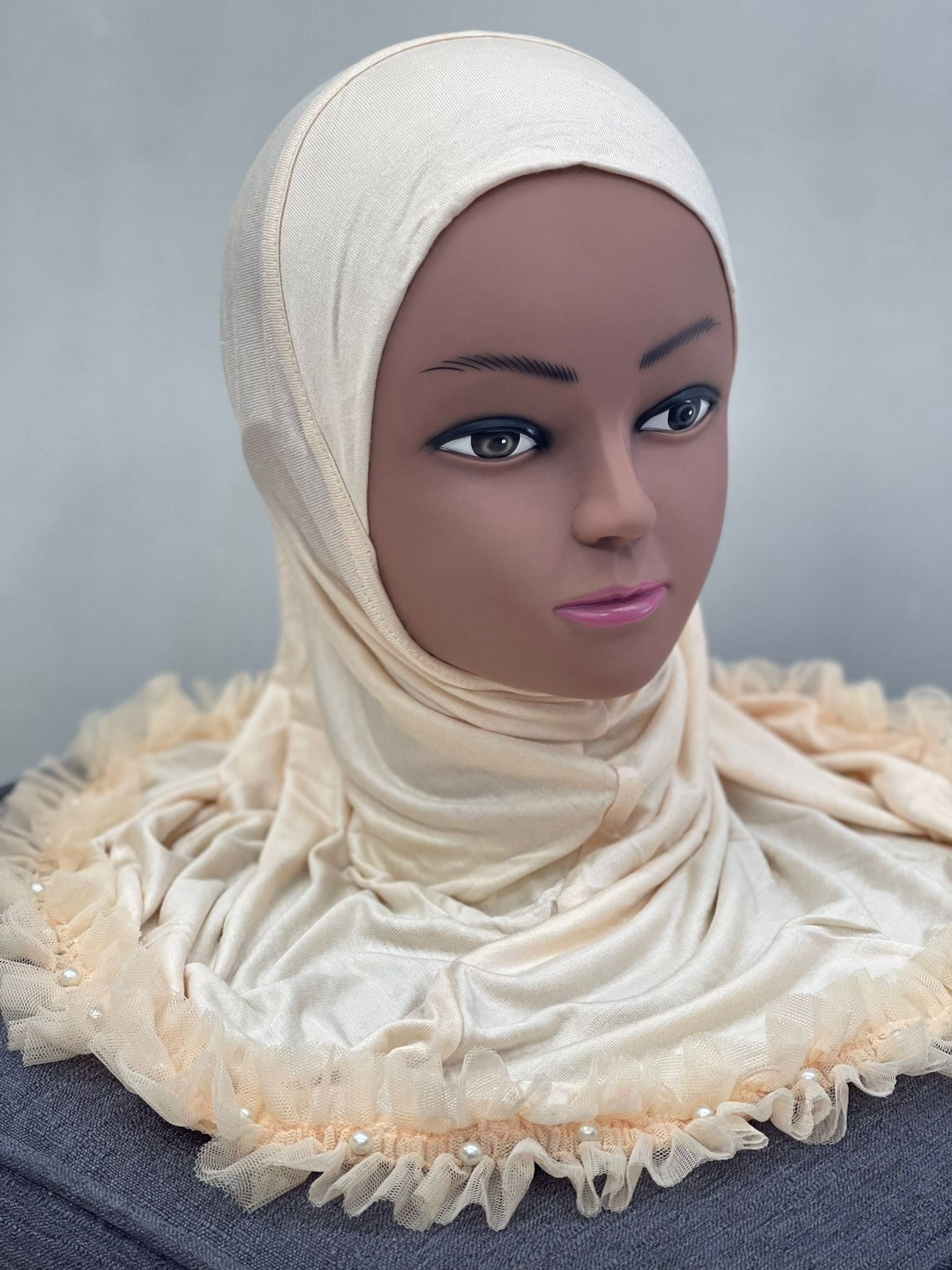 Khadija Slip-on Hijab – Peach