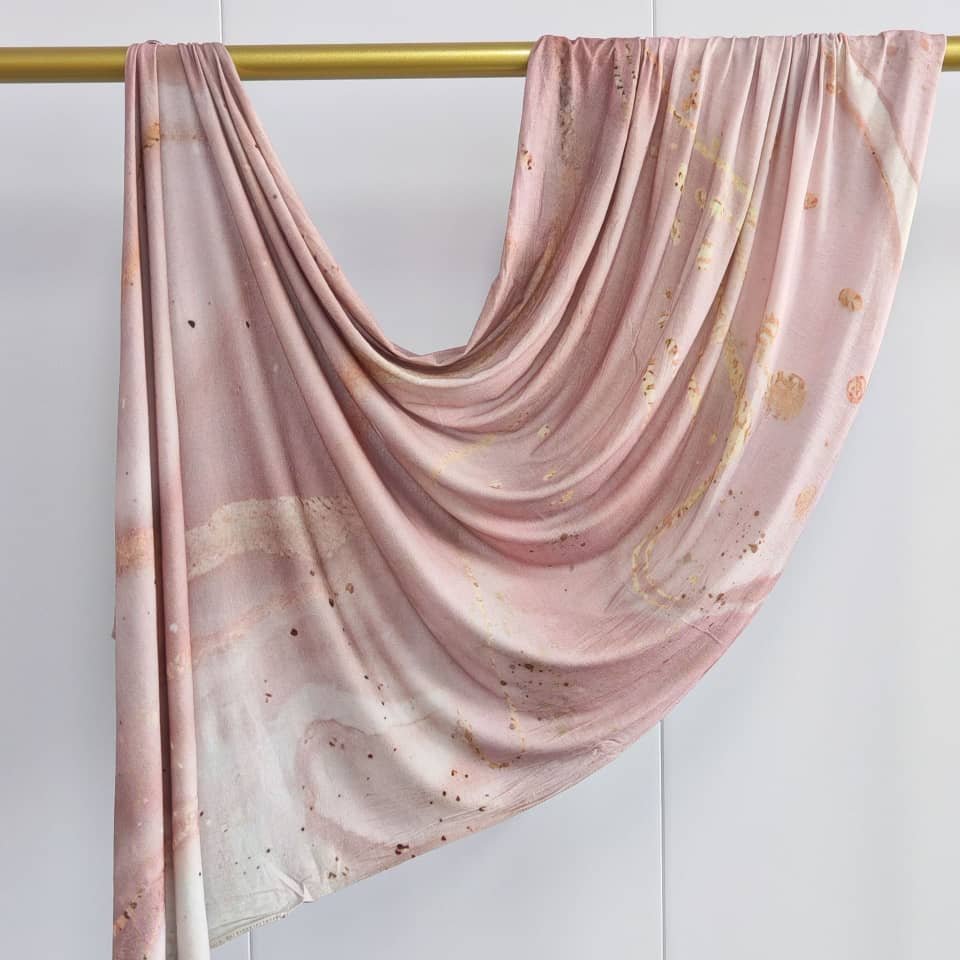 Blush Aura – Printed Jersey Hijab