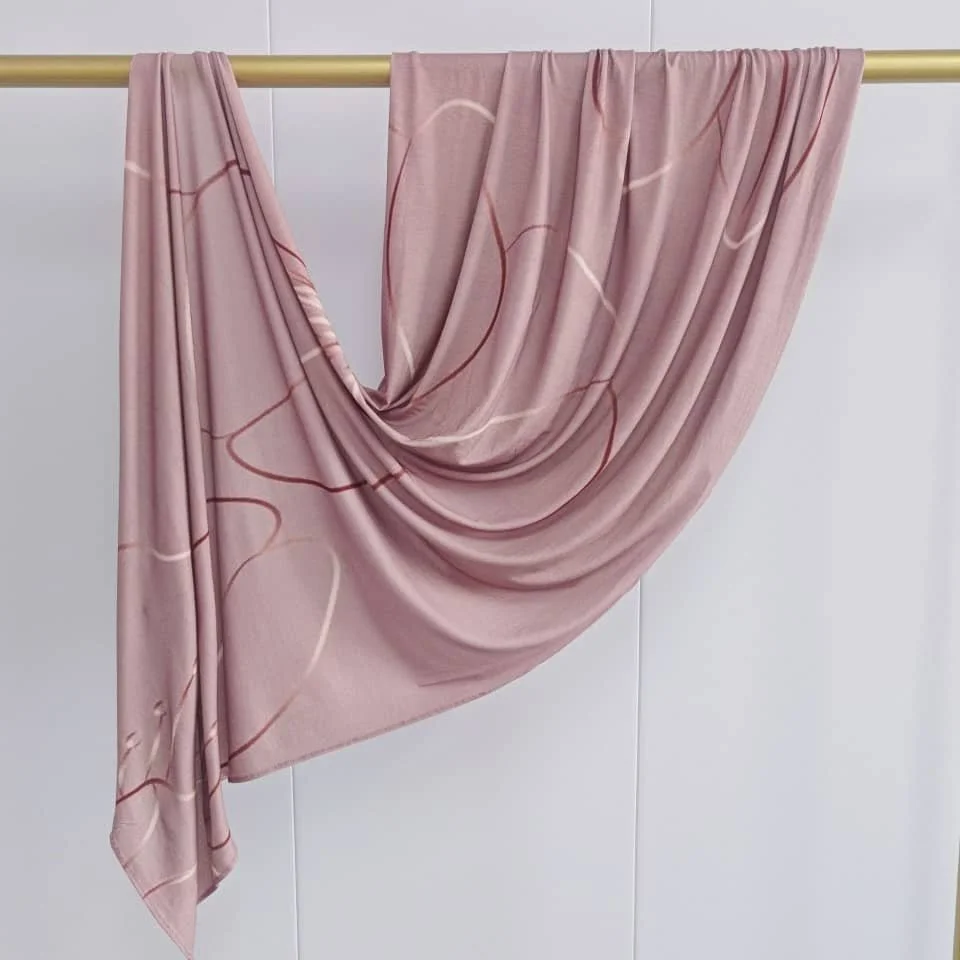 Blush Contour – Printed Jersey Hijab
