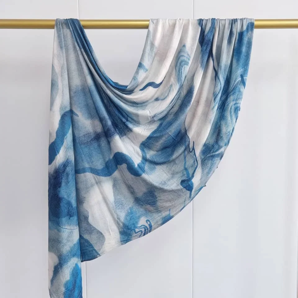 Azure Tide – Printed Jersey Hijab