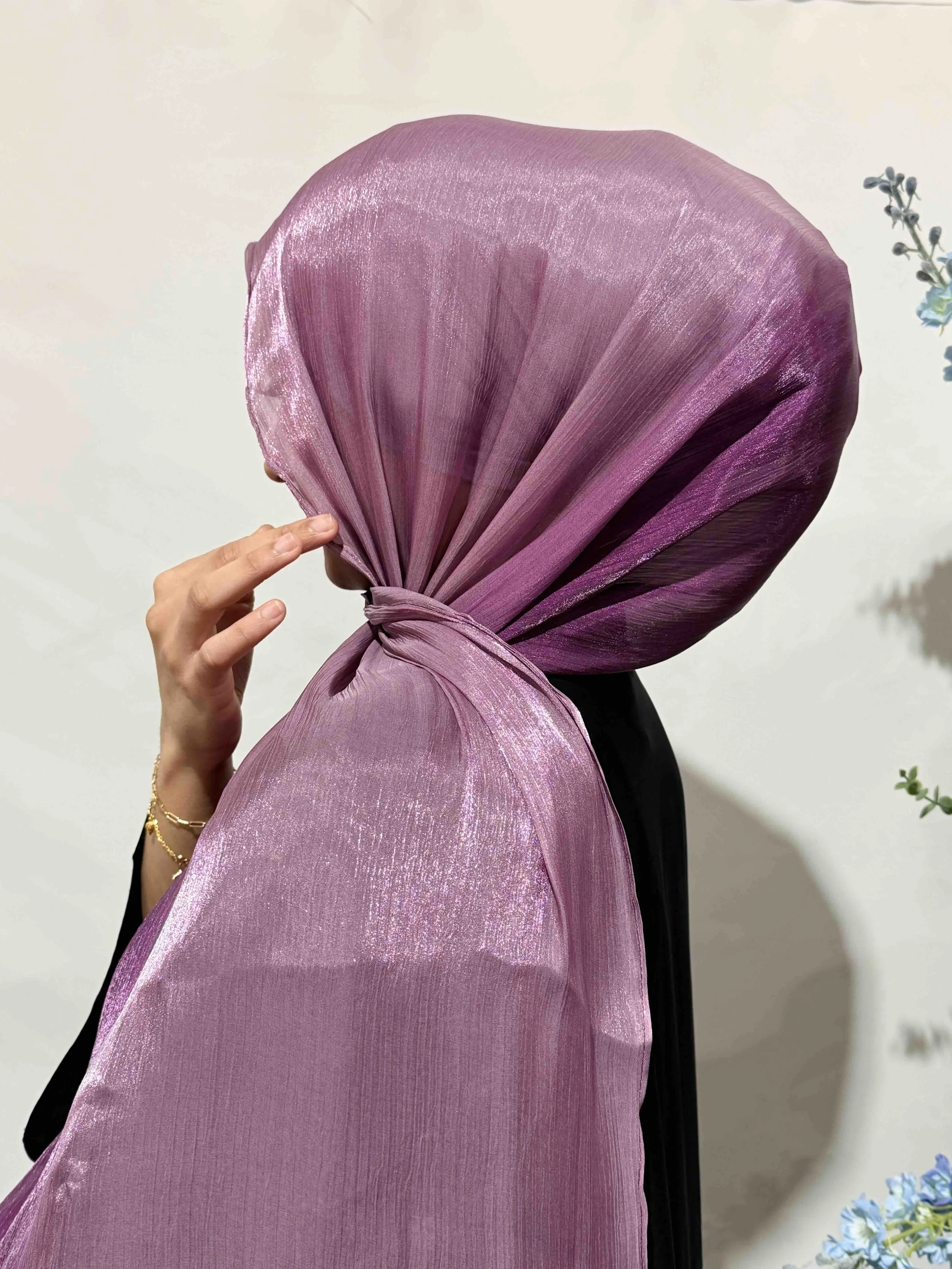 Soft Organza Silk Hijab – Amethyst