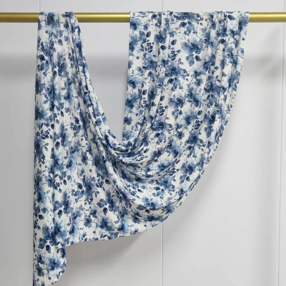 Blue Willow – Printed Jersey Hijab