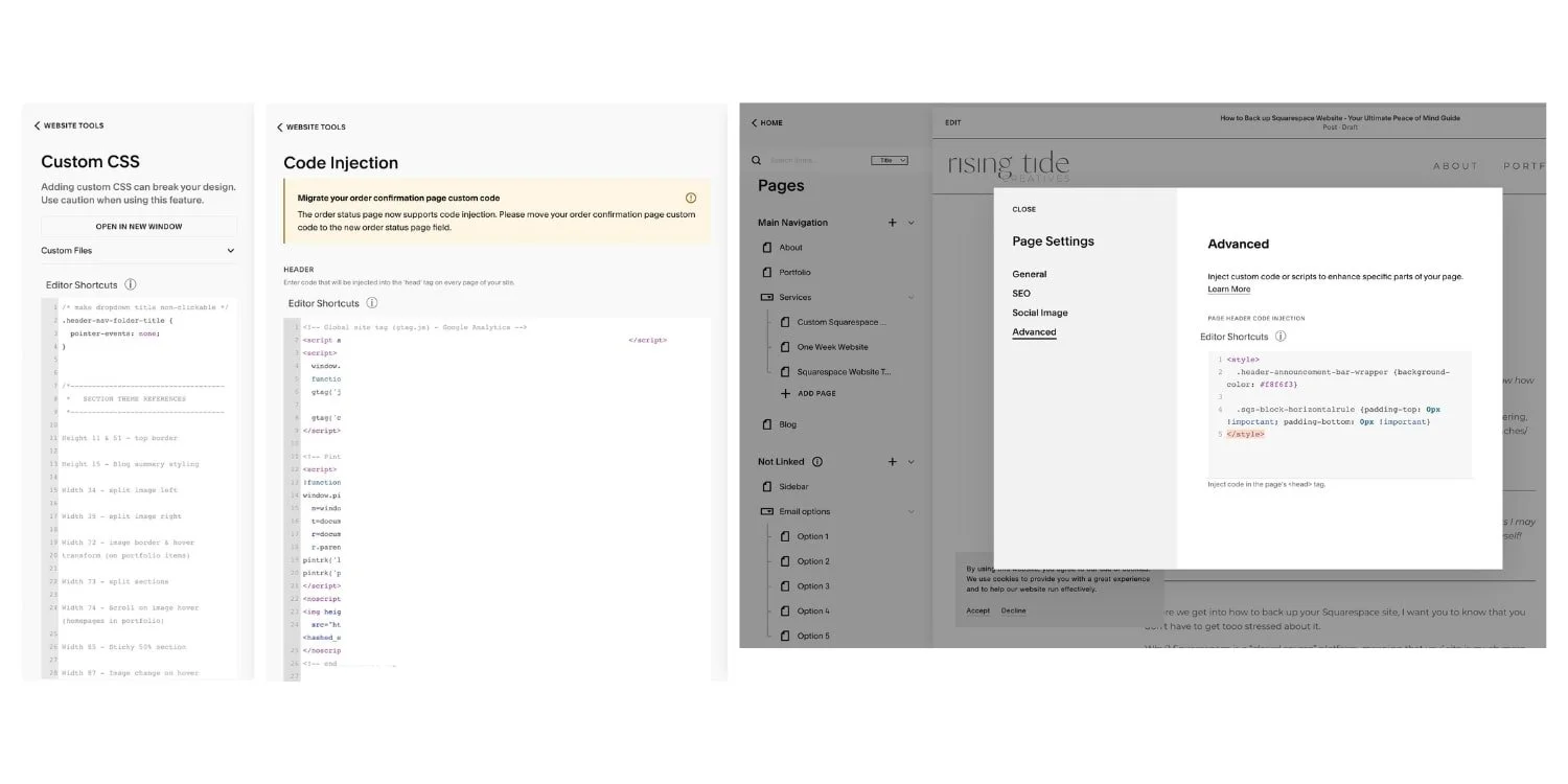 Squarespace Code Injection How to Backup Squarespace Website - Your Ultimate Guide