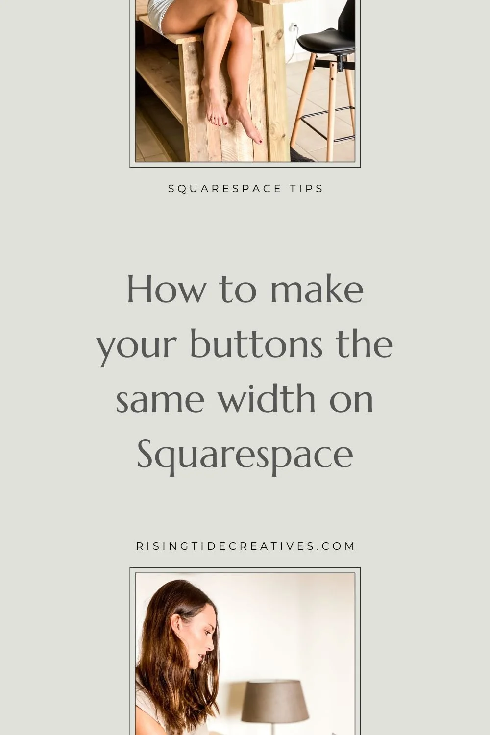 How to make buttons the same width on Squarespace