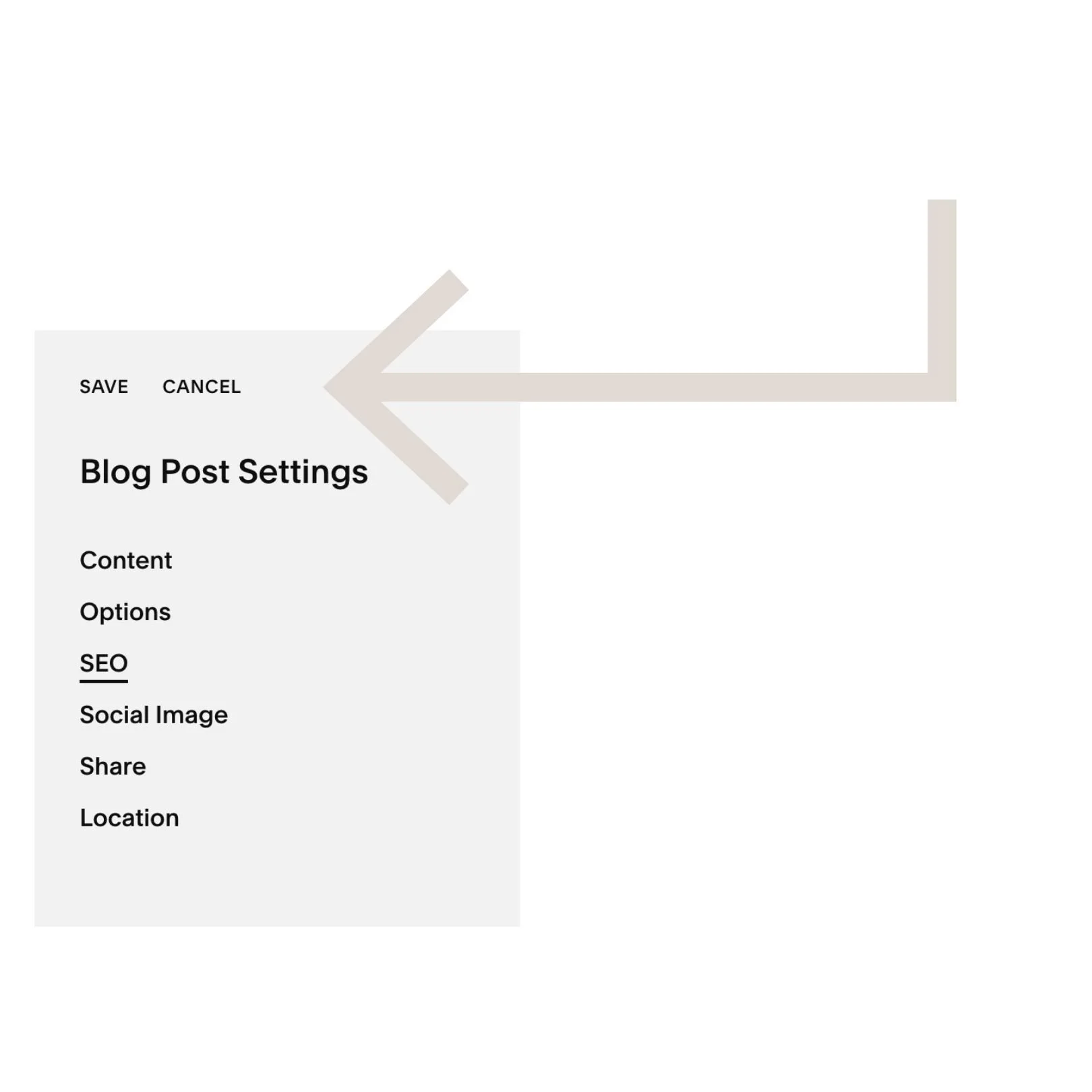 Add your text to "SEO description" and press save