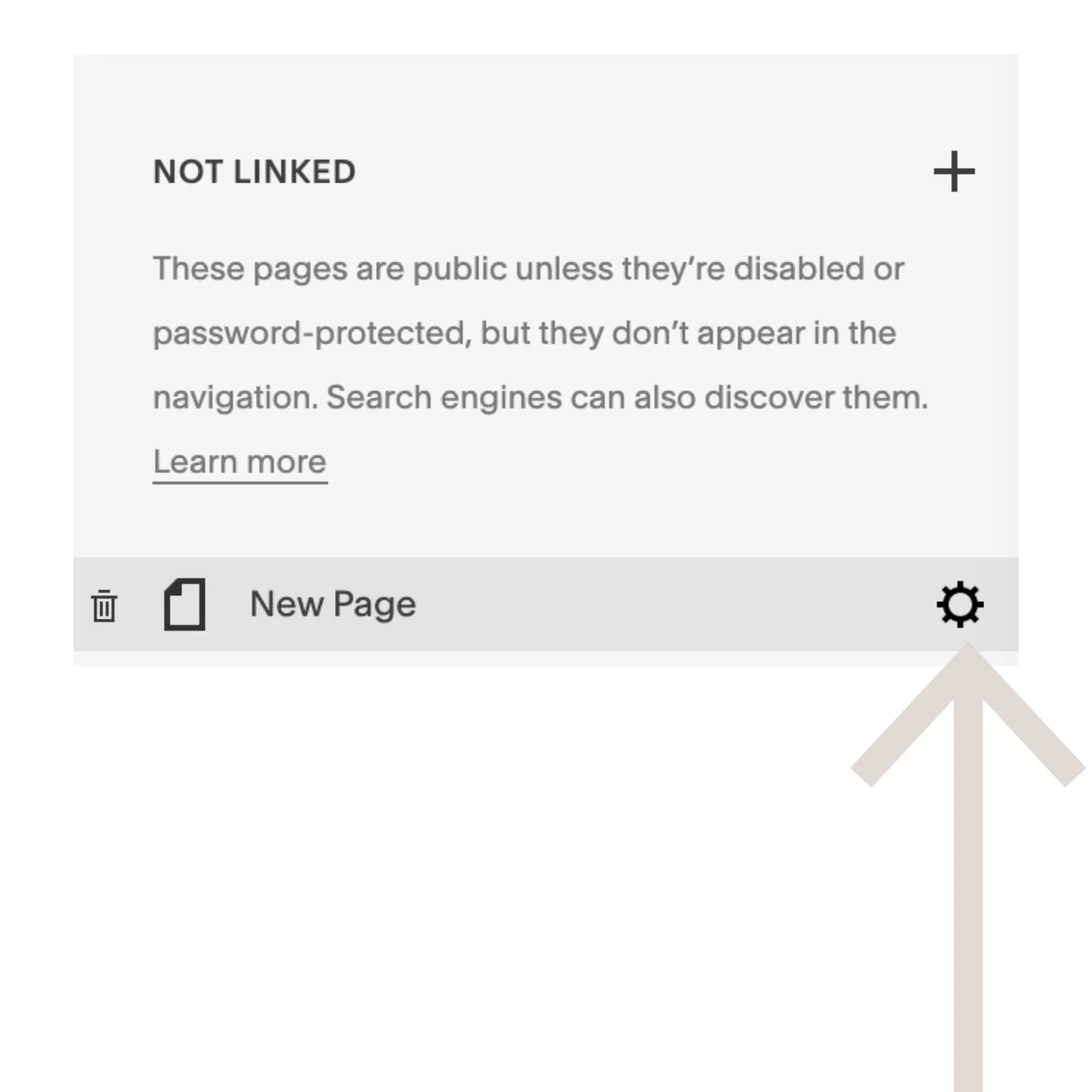Step 4 - Go to Page Settings via the Gear Icon