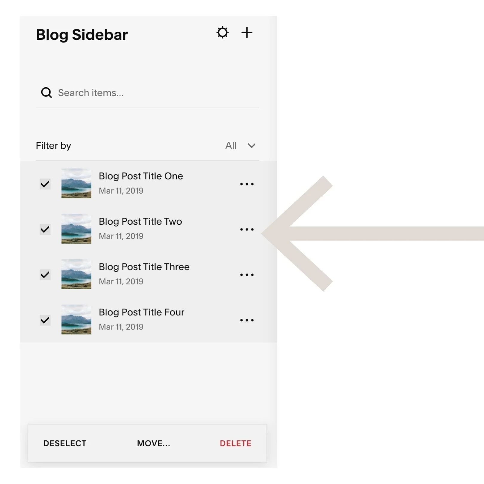 Click the 3 dots to edit post settings