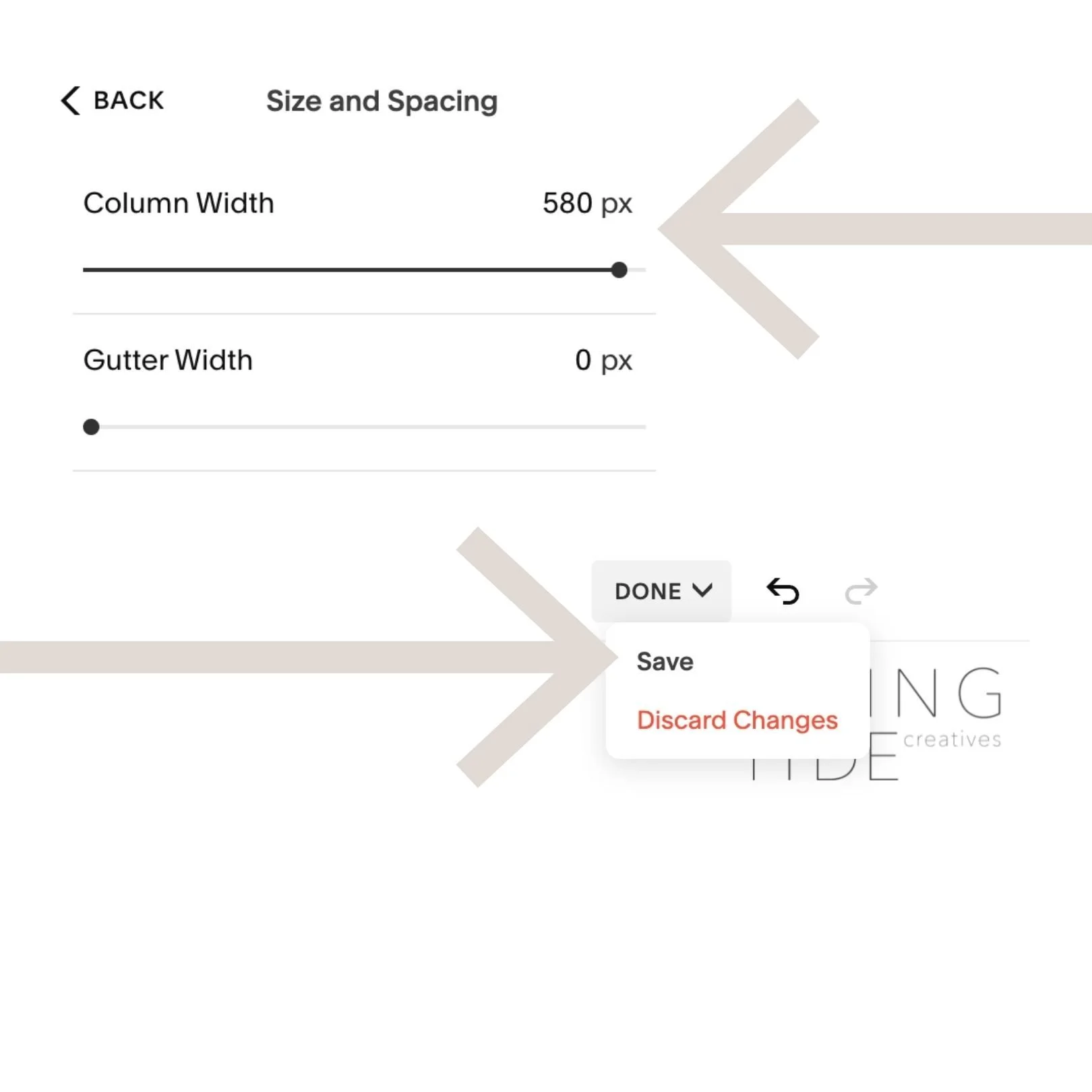 Under spacing set column width to max. Save!