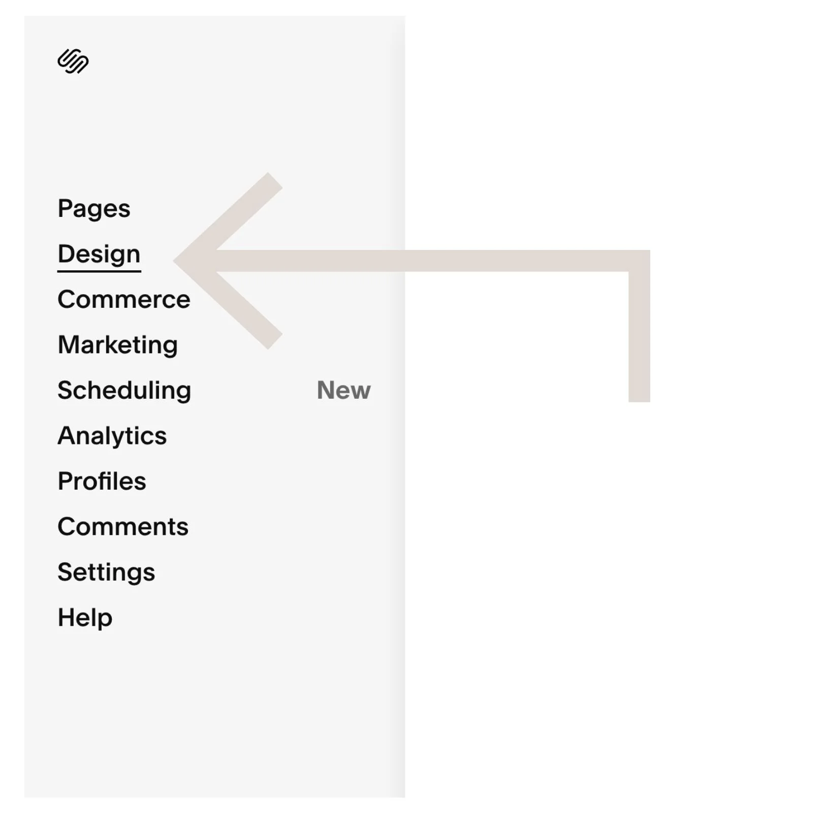 Step 1 - Head to Design Menu