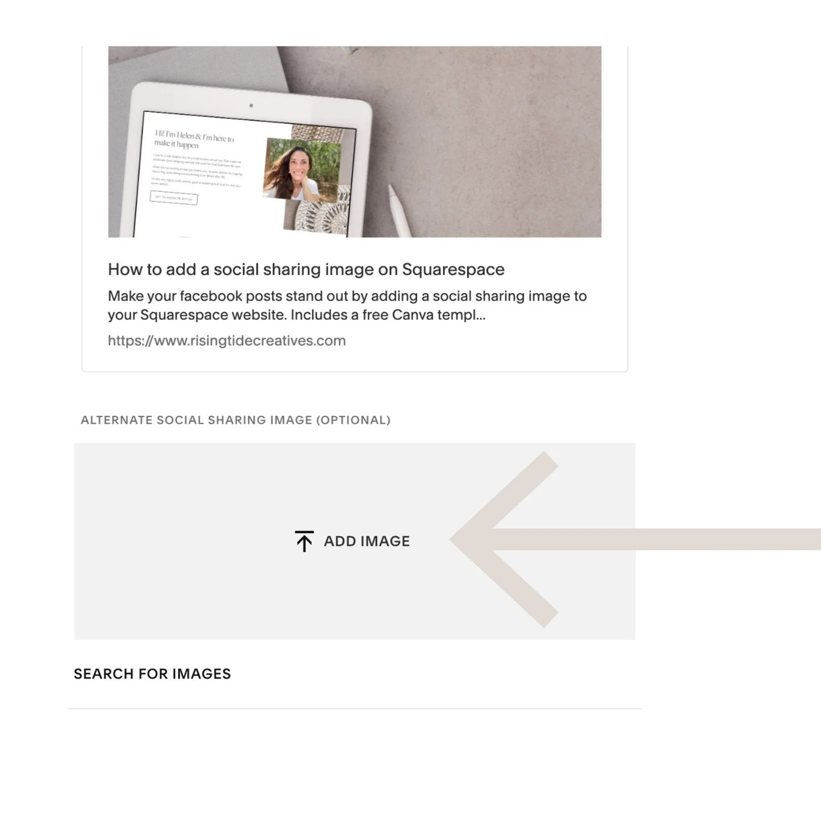 Step 4 - Add social sharing image