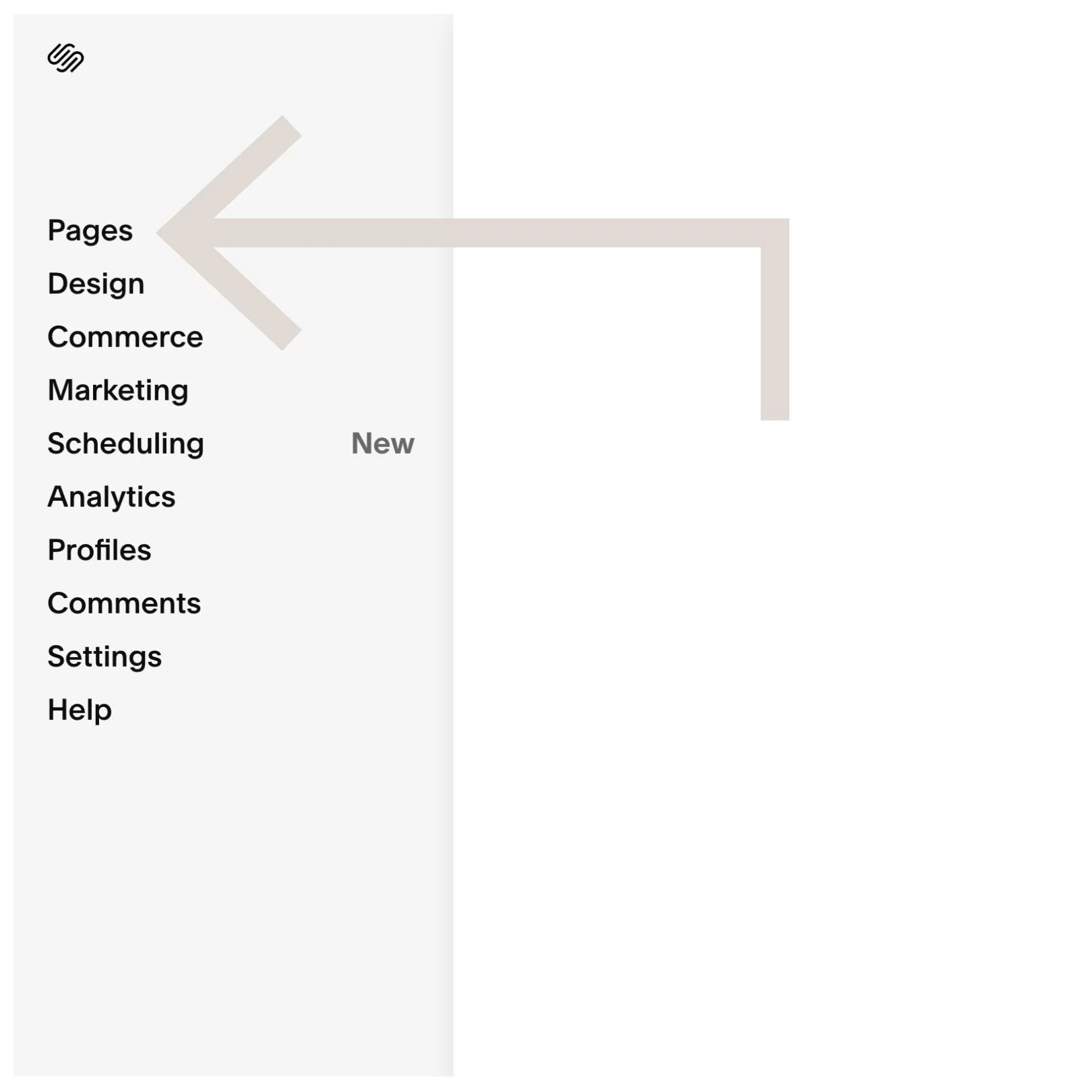 Go to the pages section from your main menu