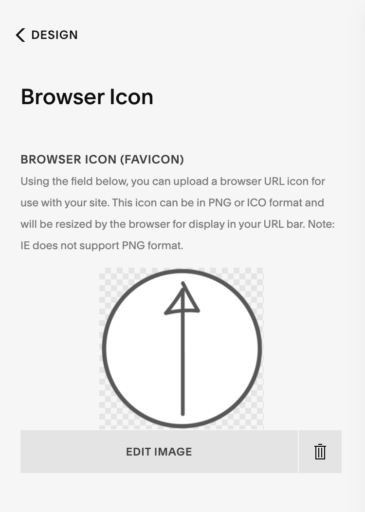 How to upload your Squarespace Favicon - Step 3: Upload your Browser Icon (Favicon)