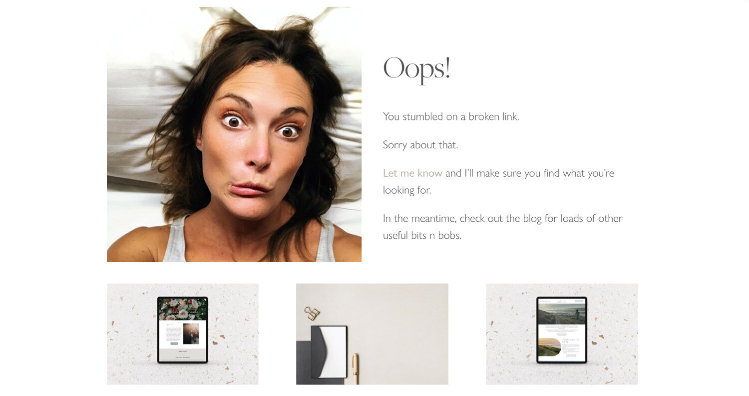How to create a custom 404 page on Squarespace