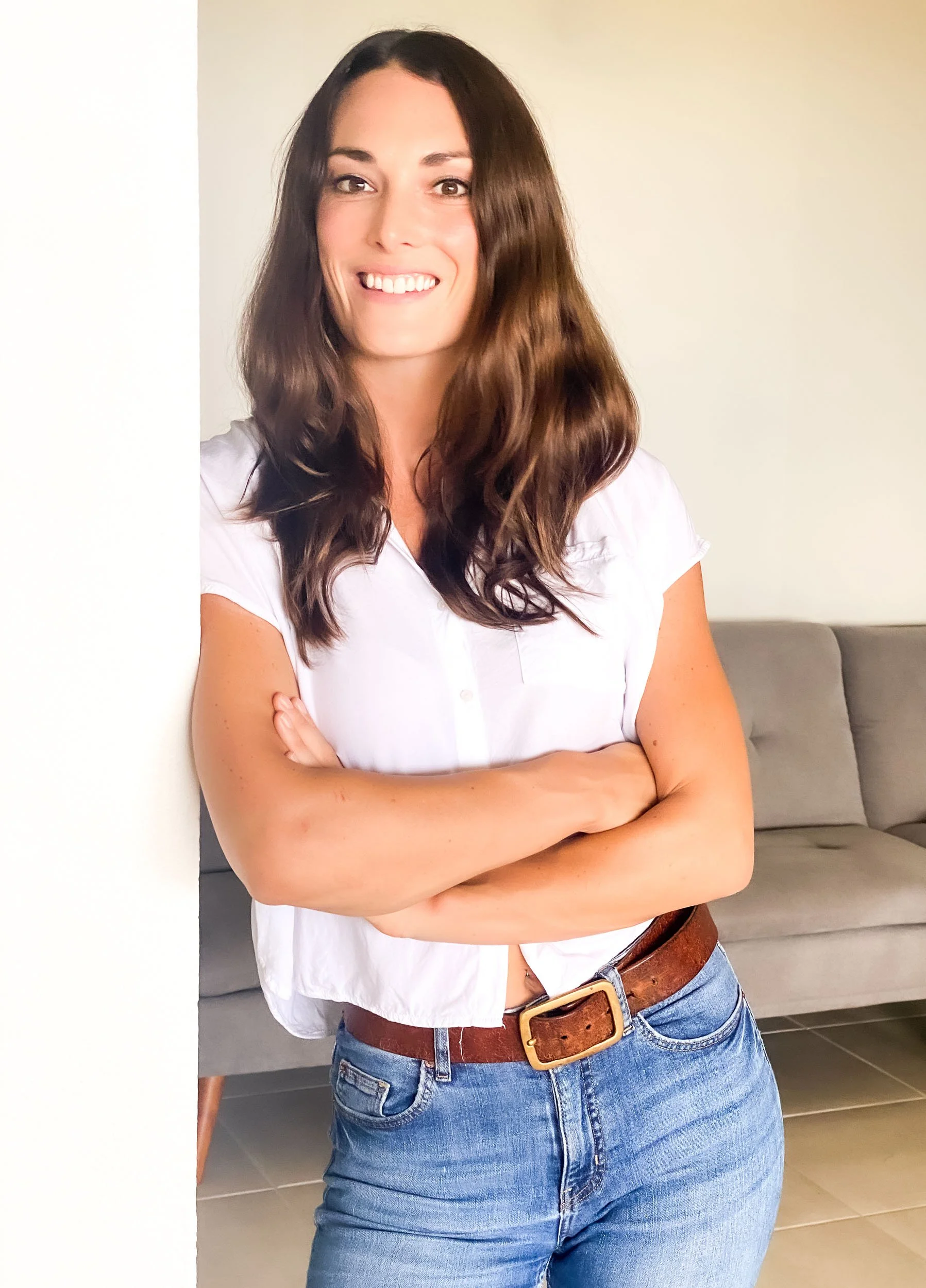 Squarespace designer Helen smiling at the camera