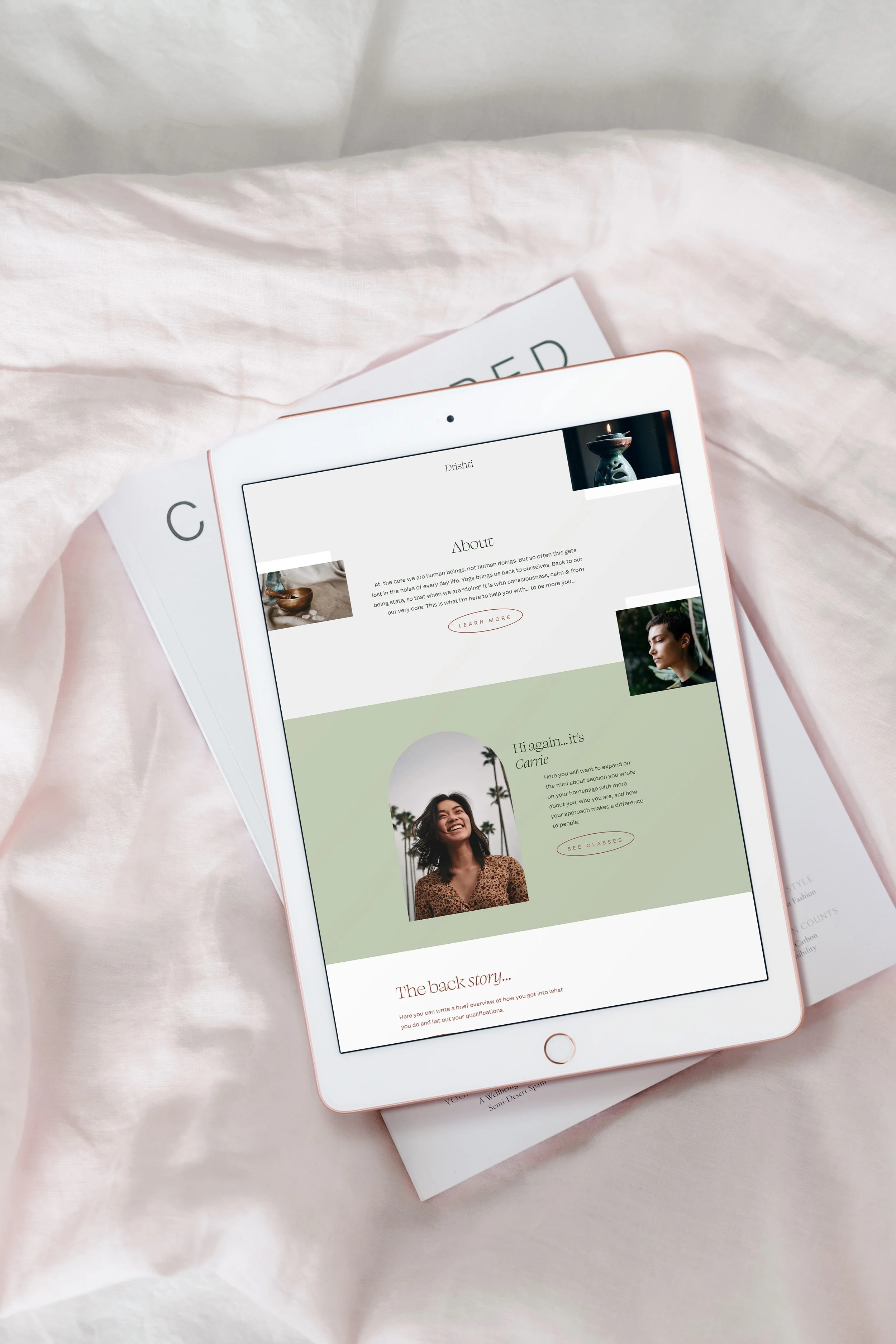 Drishti website template from rising tide creatives