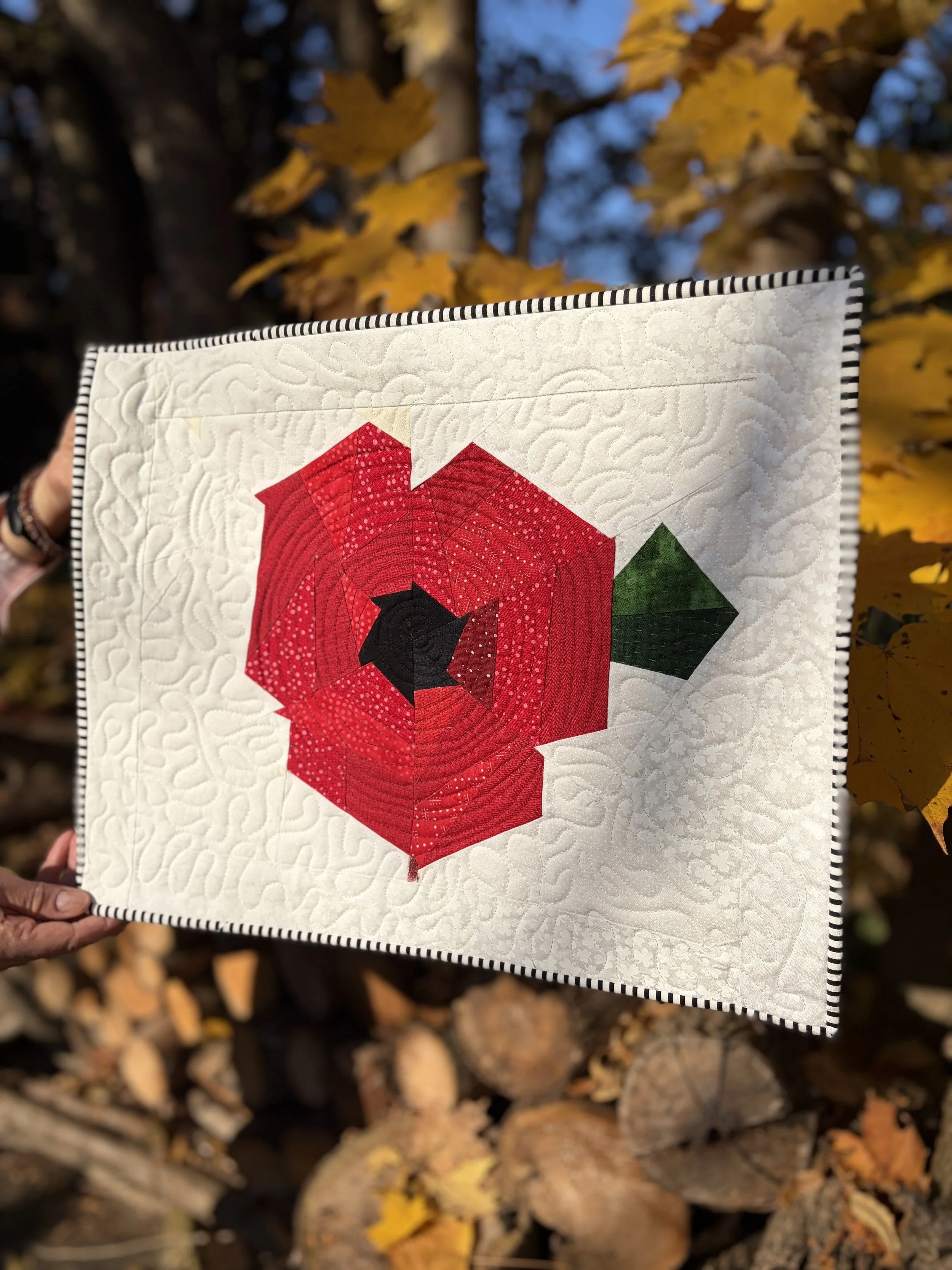Poppy Foundation Paper Piecing Pattern or Kit